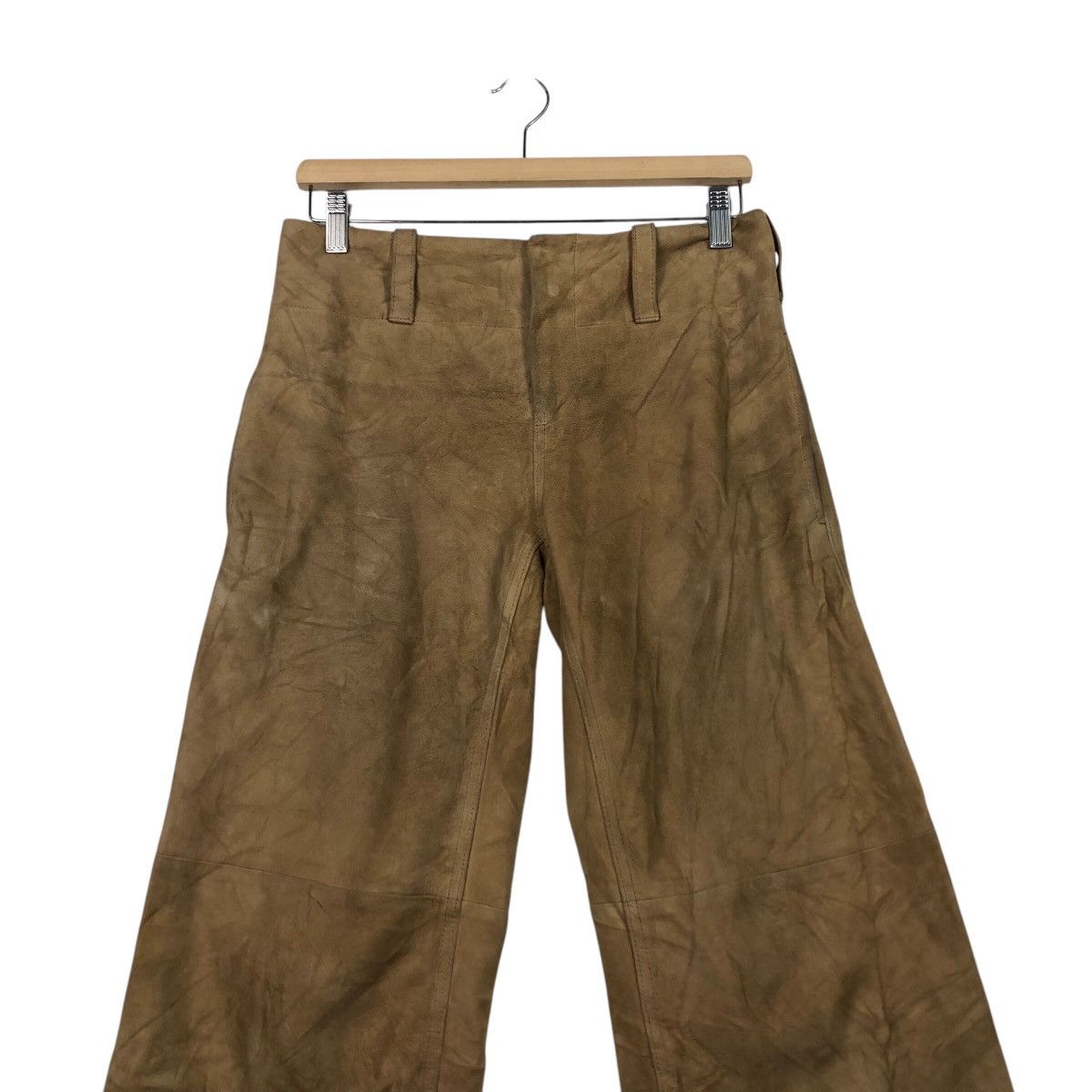 Ralph Lauren Archival Ralph Lauren Suede Leather Wide Leg Pants Size US 30 / EU 46 - 5 Thumbnail