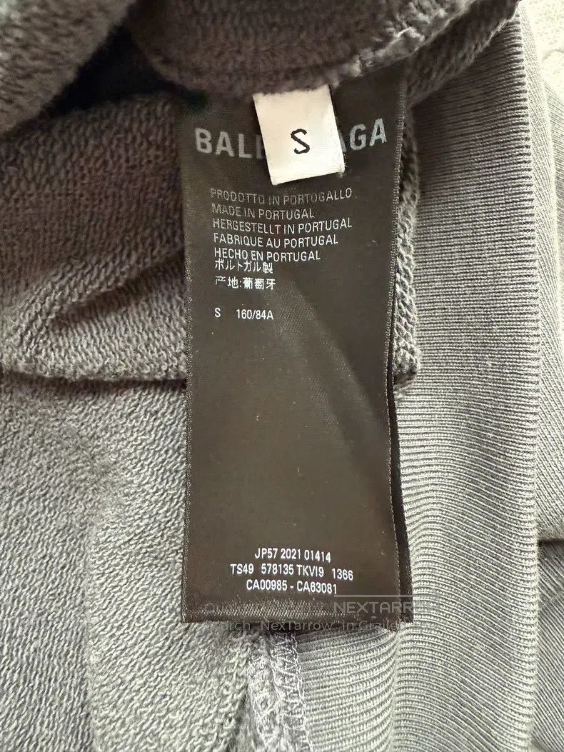 Balenciaga Balenciaga Smoke Grey Embroidered Coke Hoodie Size US S / EU 44-46 / 1 - 4 Thumbnail