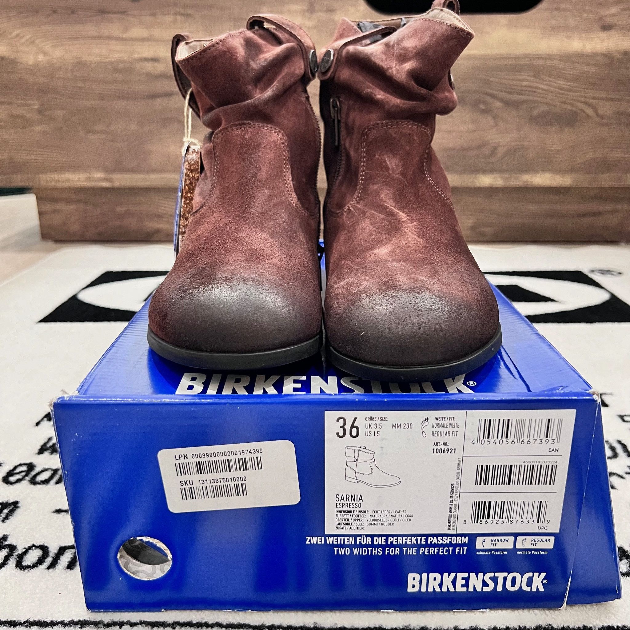 Birkenstock Birkenstock Espresso Suede Leather Ankle Boots - Regular Fit Size US 5.5 / IT 35.5 - 2 Thumbnail