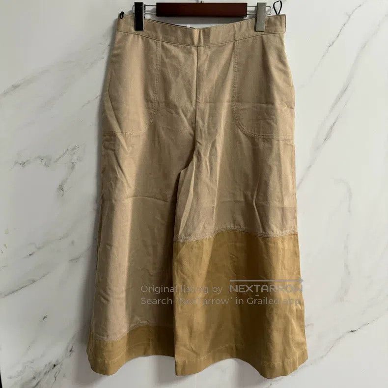Loewe Loewe Khaki Wide Leg Pants Size 25" / US 0 / IT 36 - 1 Thumbnail