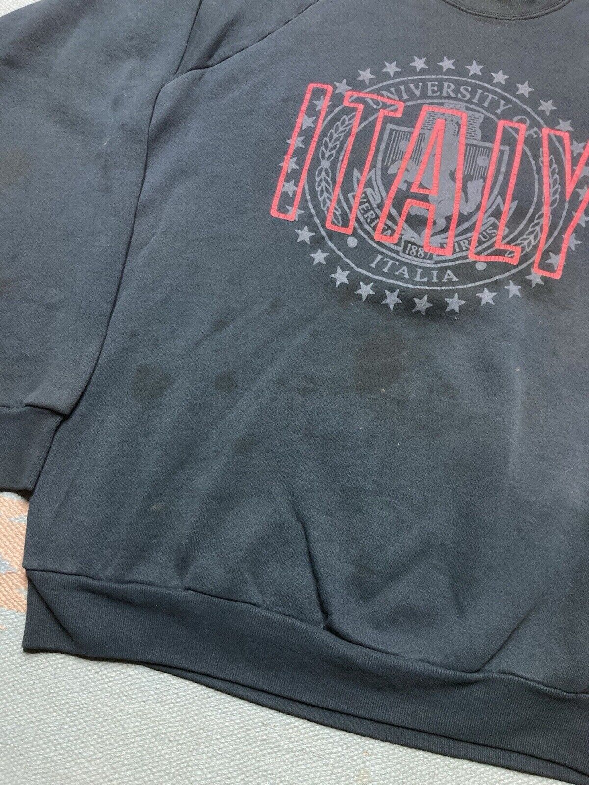 Fruit Of The Loom × Vintage VTG 80s sweatshirt Italy university of Italia graphic XL Size US XL / EU 56 / 4 - 3 Thumbnail