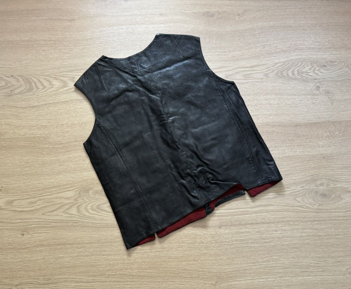 Genuine Leather Vintage 40-50’s B.G.Matsson “Bage Jacket” Leather Moto Vest Size S / US 4 / IT 40 - 4 Thumbnail