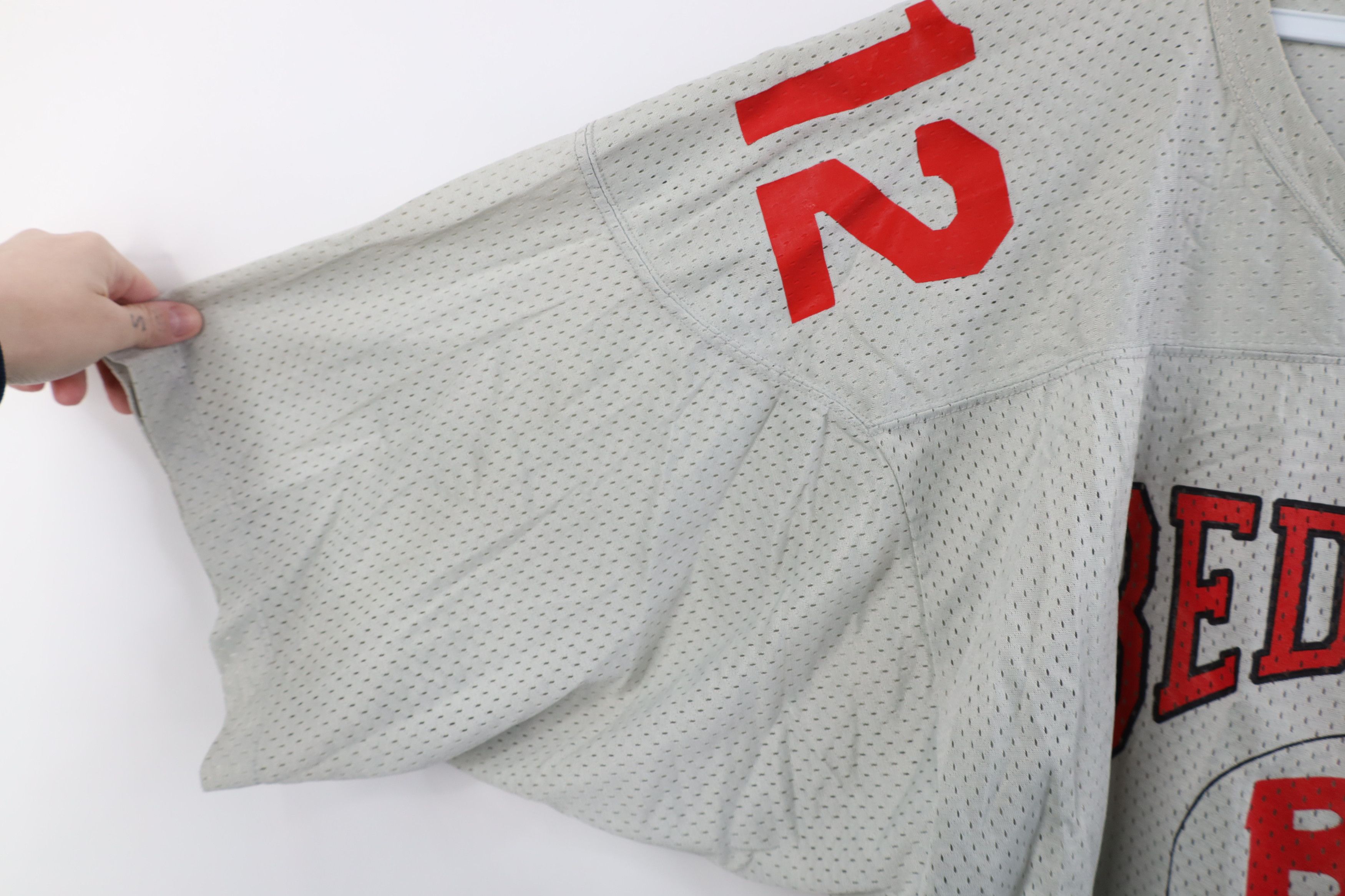 Vintage Vintage 90s Bedford Football Jersey Mesh Silver Gray USA Size US XL / EU 56 / 4 - 6 Thumbnail