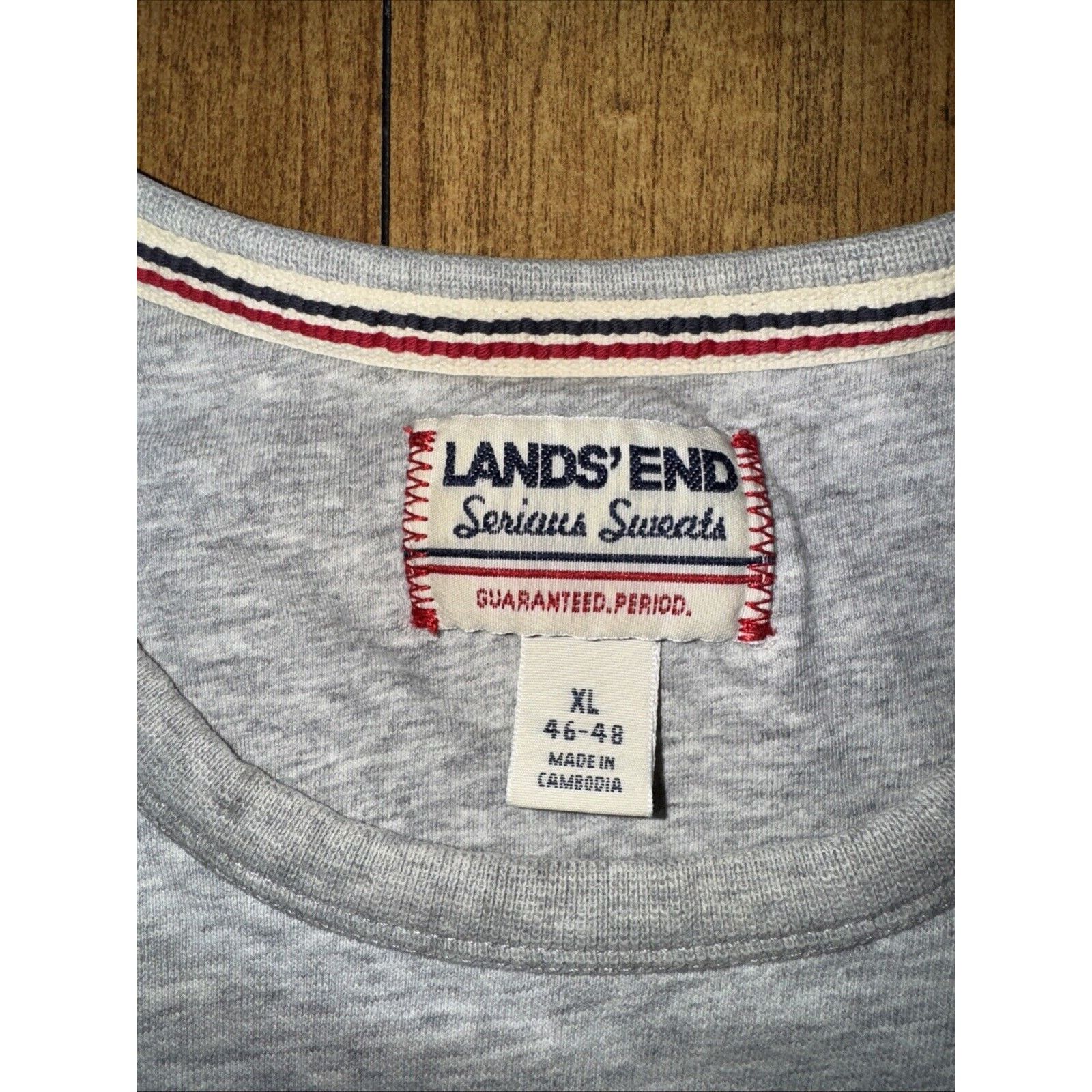 Japanese Brand × Lands' End Lands End Crewneck Sweater Gray XL 24x26 Jumper Vintage Size US XL / EU 56 / 4 - 2 Thumbnail