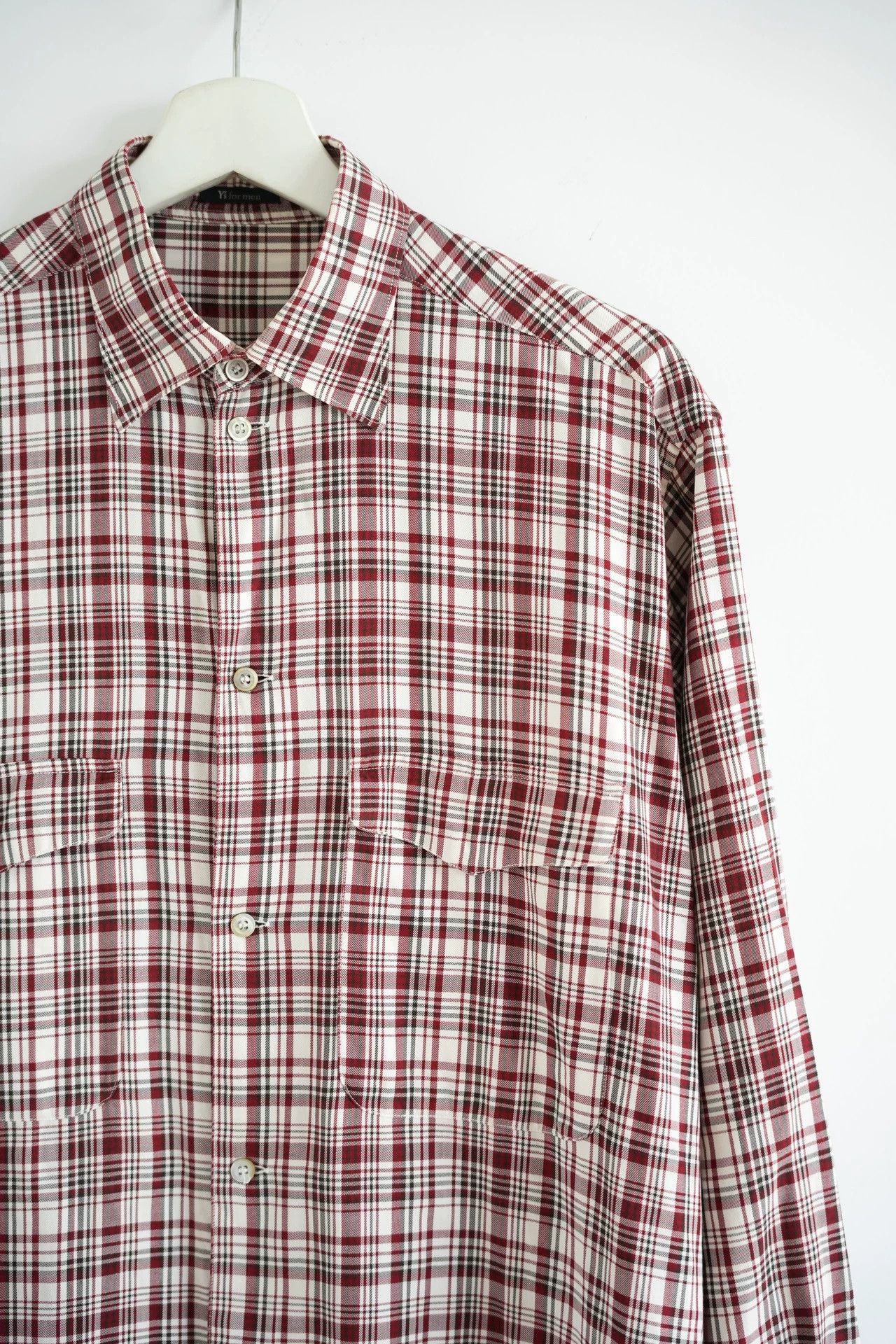 Yohji Yamamoto Yohji Yamamoto 90s Y's Men RWB Tartan Cotton Shirt Jkt Size US M / EU 48-50 / 2 - 4 Thumbnail