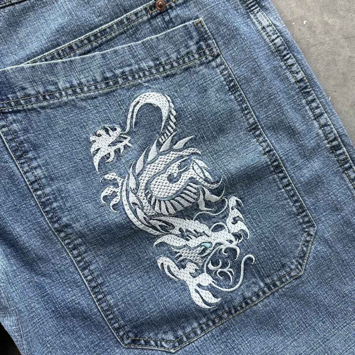 JNCO × Japanese Brand × Vintage Crazy Vintage Y2K Baggy Jeans Wide Leg JNCO Style Dragon Size US 34 / EU 50 - 5 Thumbnail