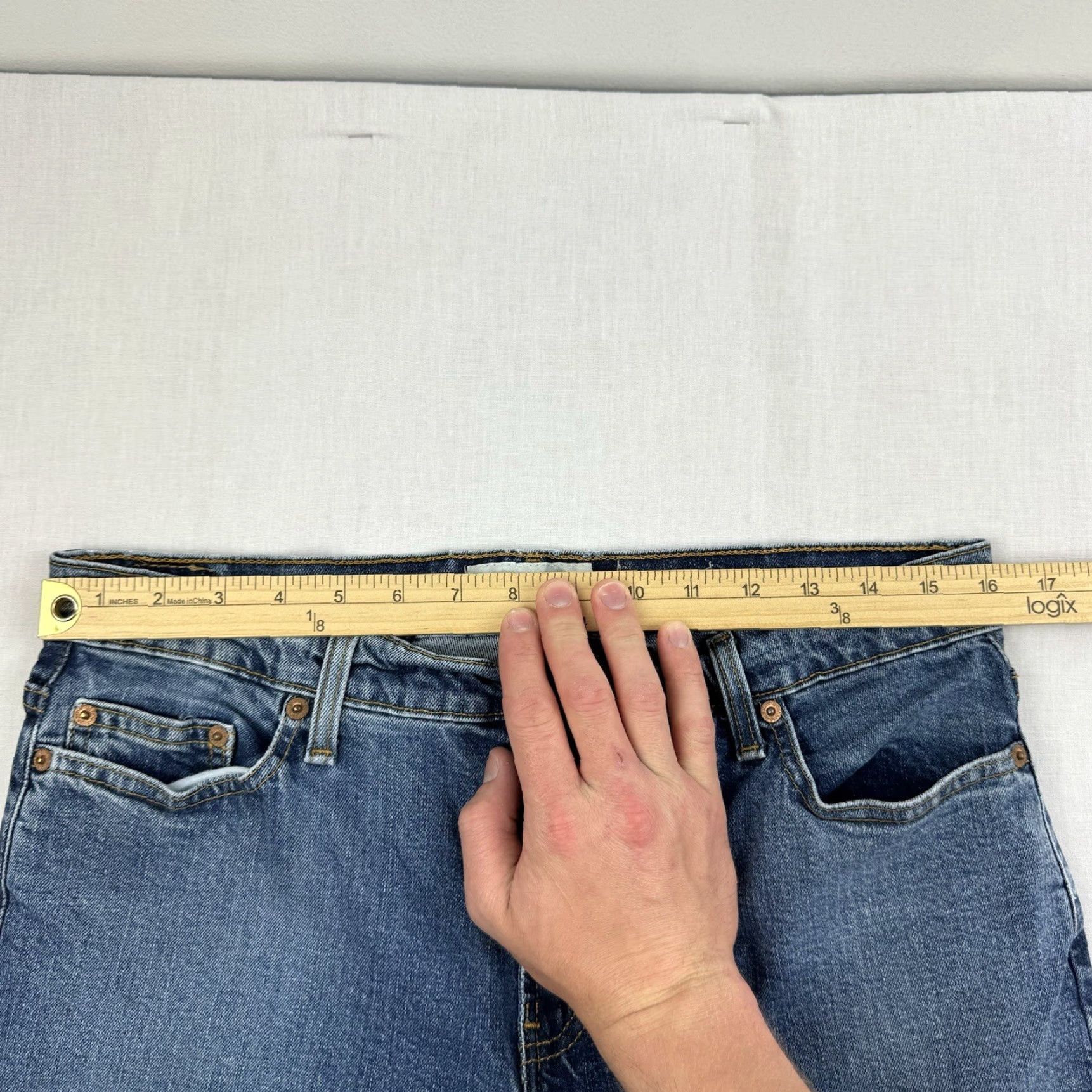 Old Navy VINTAGE Old Navy Boot Cut Jeans Womens 10 Short Blue Grunge Y2K Punk Skater Jeans Women 10 Short Blue Grunge Y2K Punk Skater Size 32" / US 10 / IT 46 - 6 Thumbnail