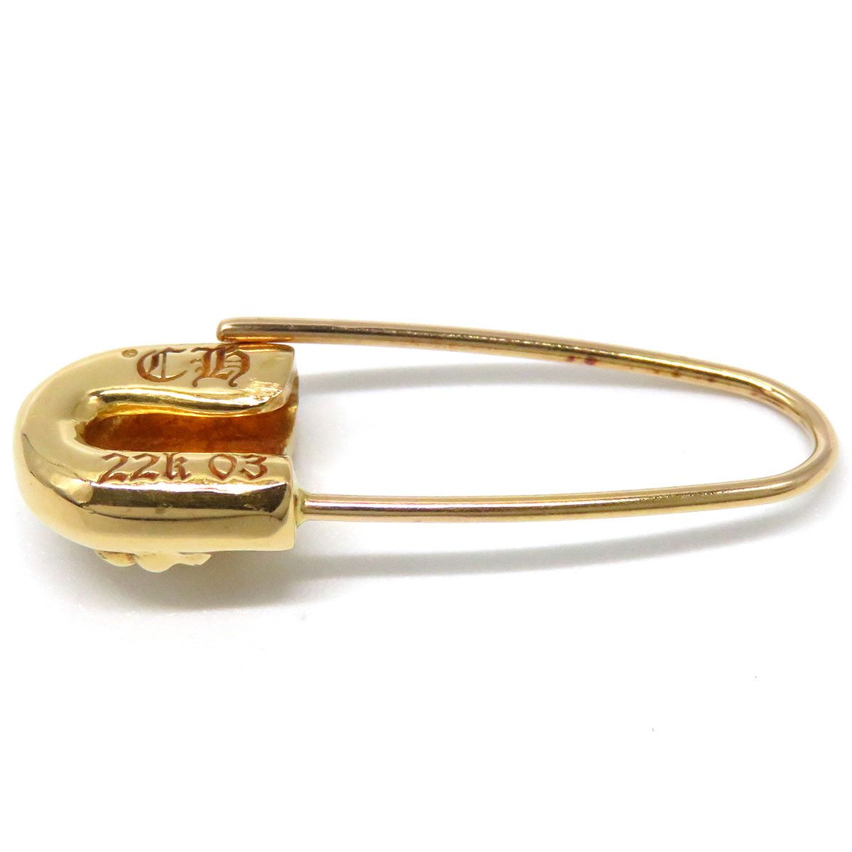 Chrome Hearts Chrome Hearts Gold Safety Pin Earring Size ONE SIZE - 4 Thumbnail