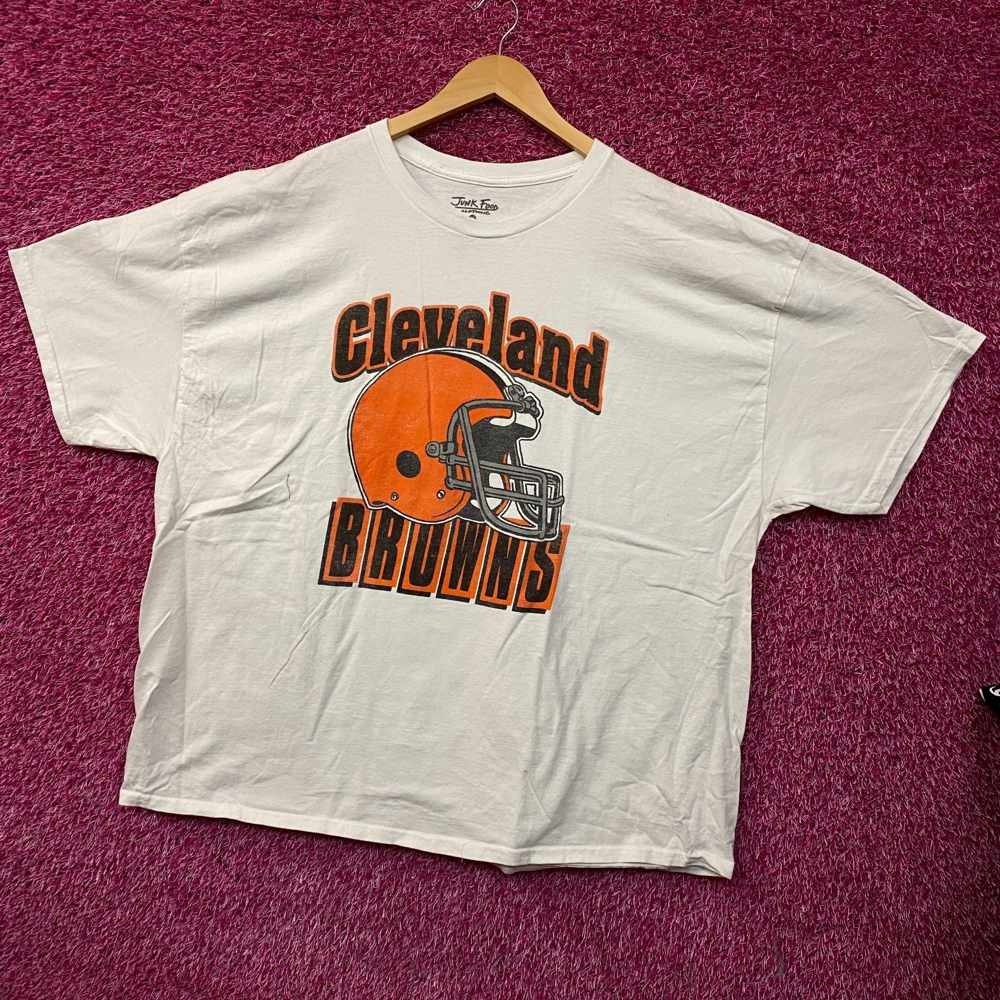 Junk Food Junk Food Clothing NFL Cleveland Browns Throwback Helmet T-S Size US XXL / EU 58 / 5 - 2 Thumbnail