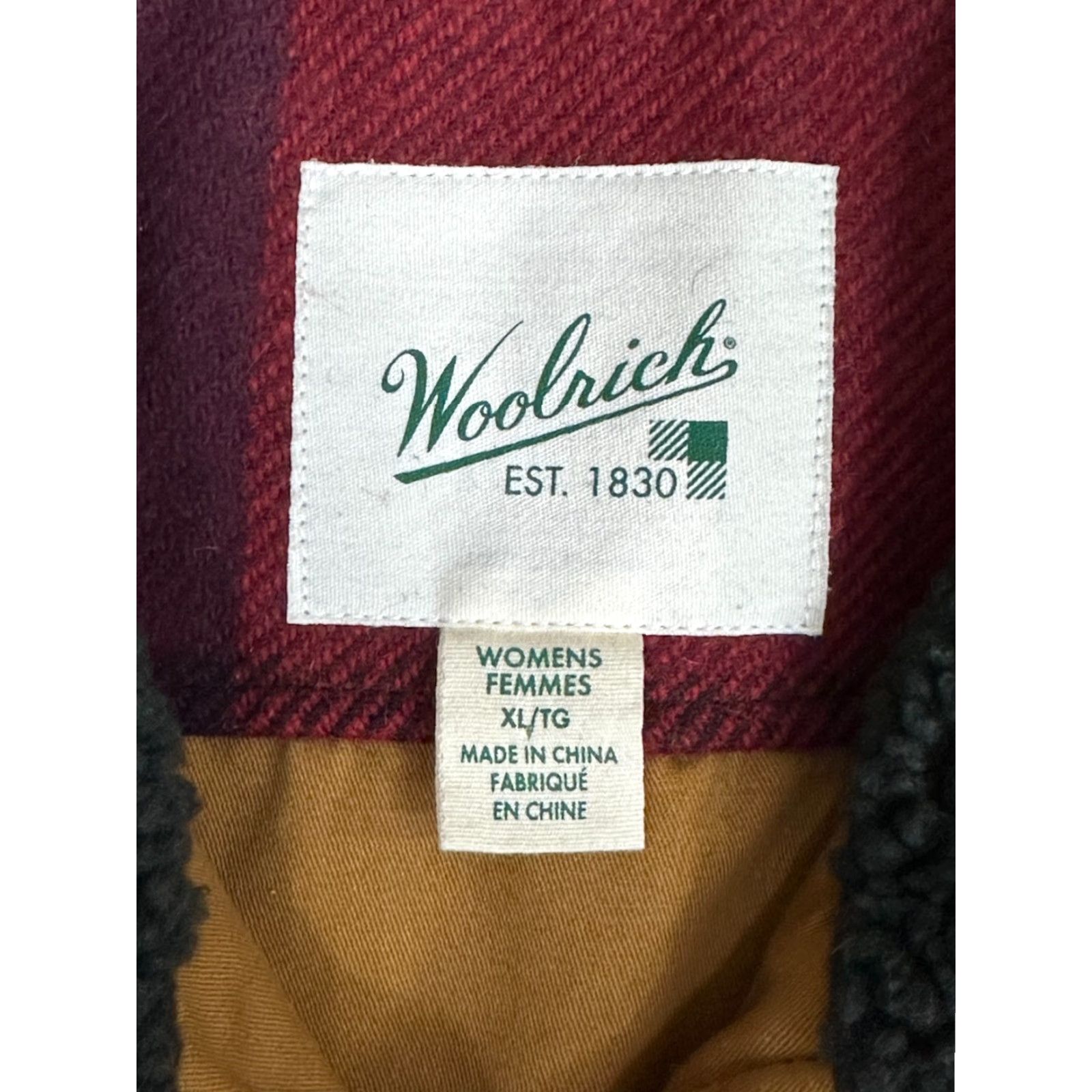 Vintage Woolrich Vest Womens XL Plaid Red Black Wool-Blend Zip EUC Size XL / US 12-14 / IT 48-50 - 6 Thumbnail