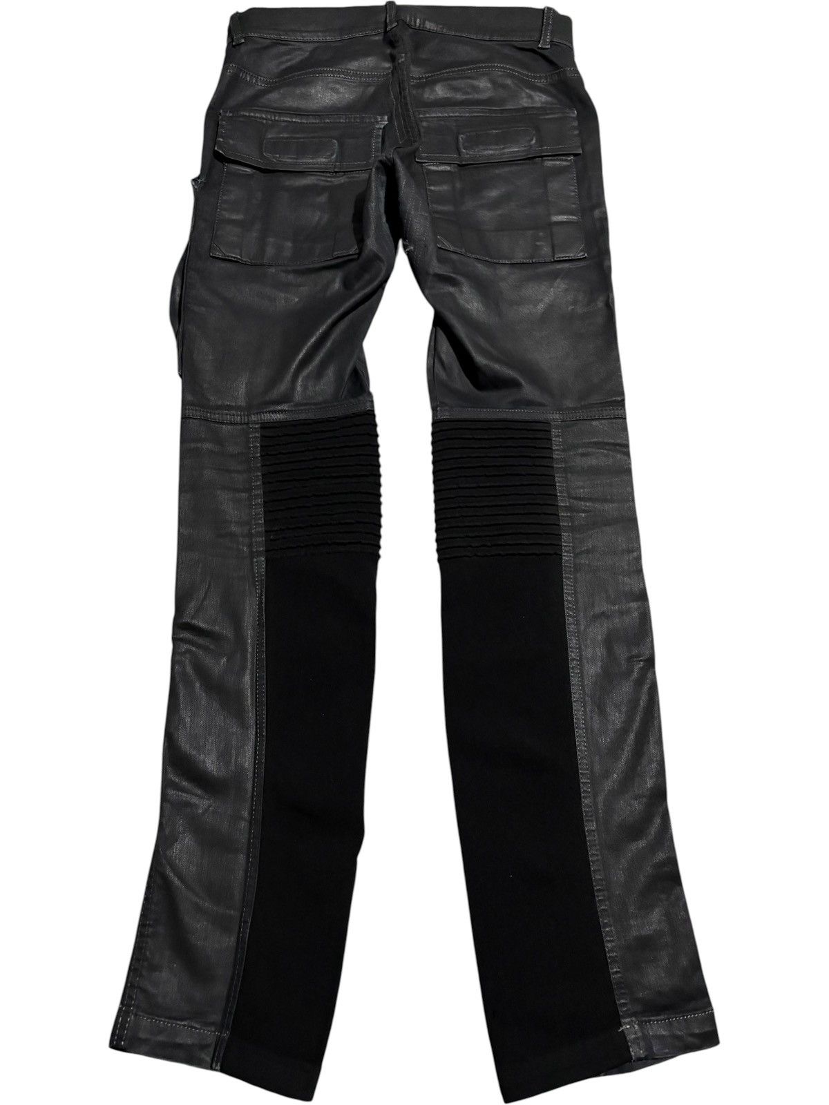Rick Owens Drkshdw 28 SS14 Rick Owens Vicious Black Mineral Memphis waxed jeans Size US 28 / EU 44 - 2 Thumbnail