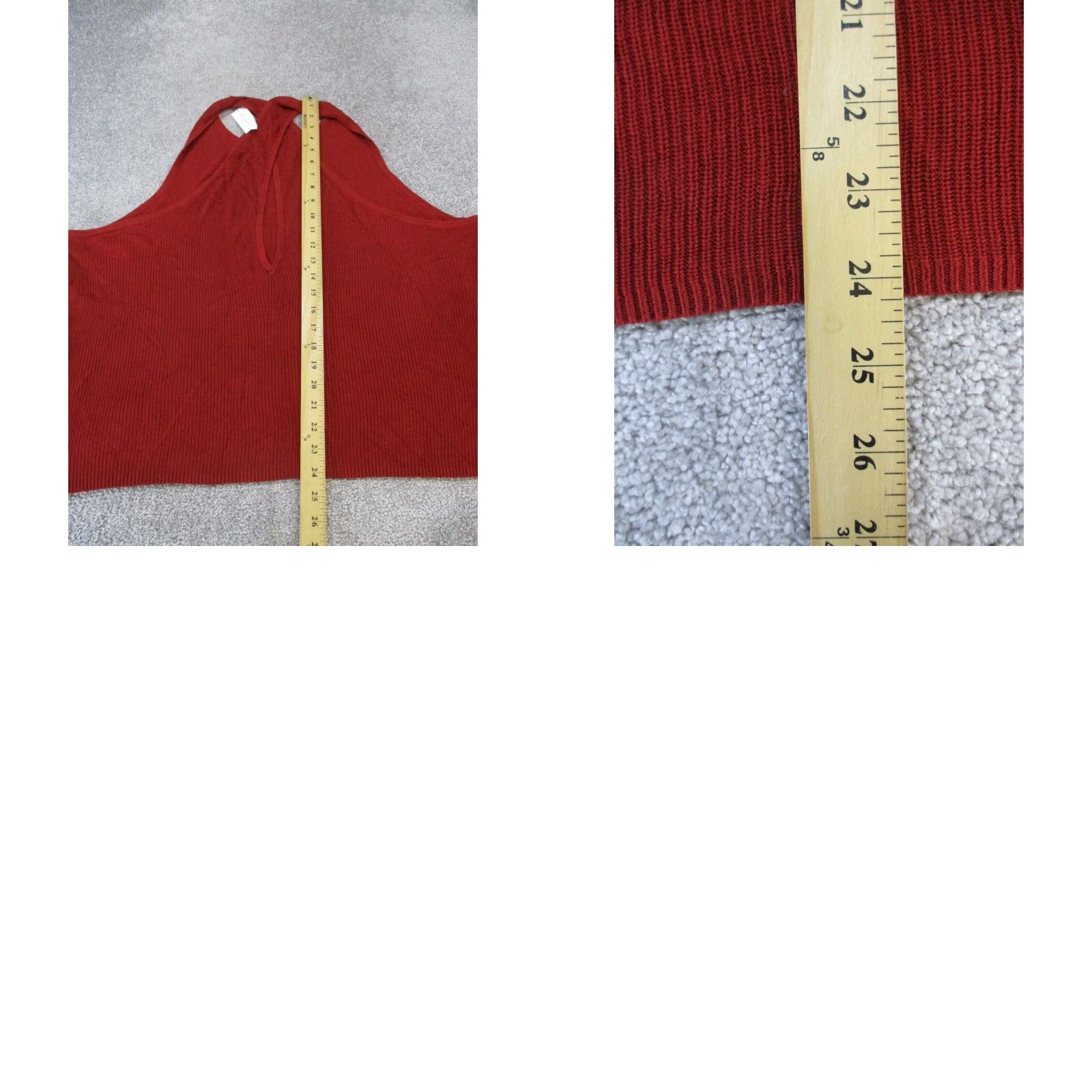 Banana Republic VINTAGE Banana Republic Shirt Womens 2XL Red Knit Blouse Sleeveless Cotton Blend Pullover Regular Fit Top Women 90s Size XXL / US 16-18 / IT 52-54 - 8 Thumbnail