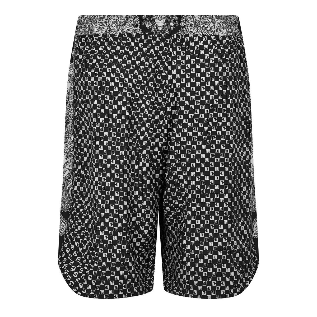 Balmain o1g2r1mq0426 Straight-Leg Monogrammed Poplin Shorts Size US 34 / EU 50 - 6 Thumbnail