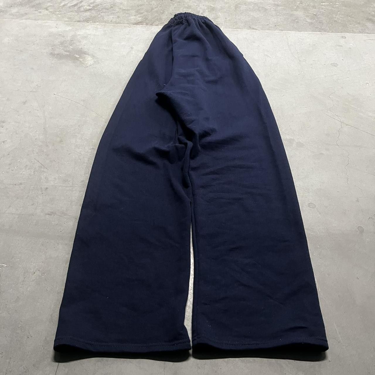 Japanese Brand × Vintage Vintage Y2K/2000s Baggy Navy Blue Sweatpants with Pockets! Size US 32 / EU 48 - 7 Thumbnail