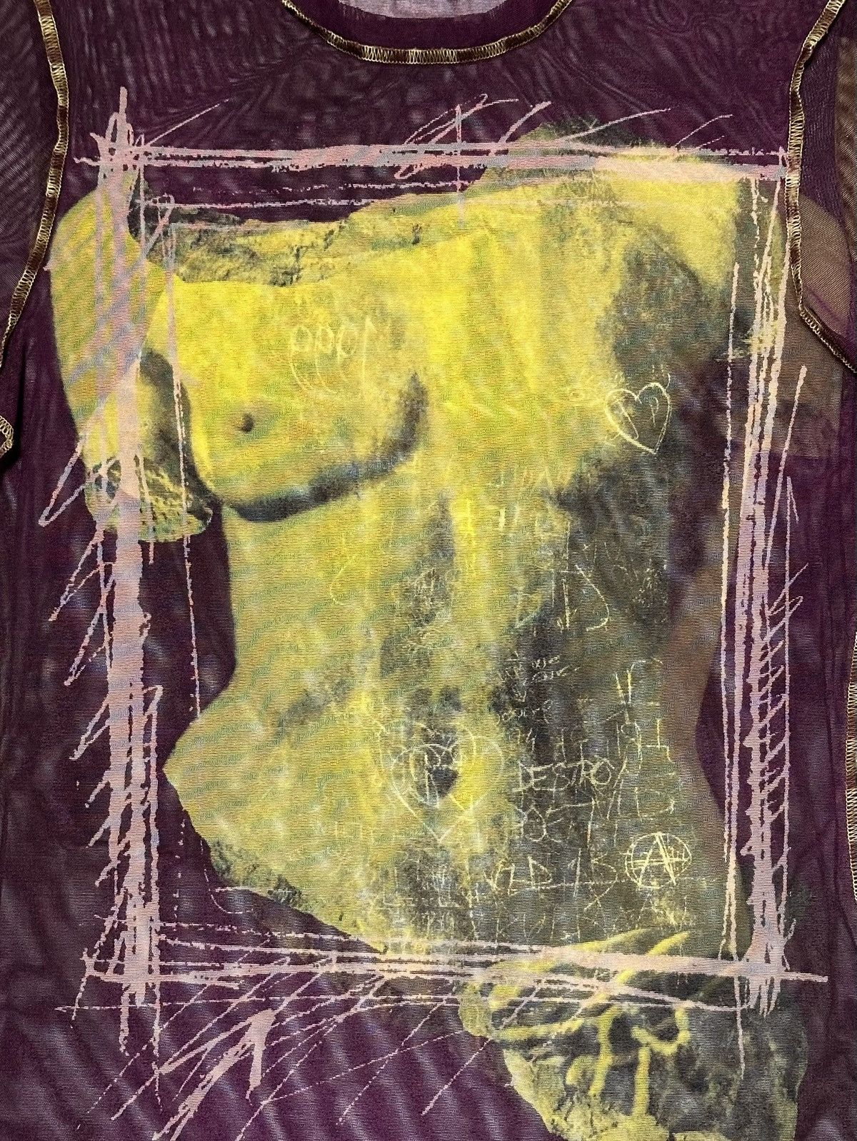 Jean Paul Gaultier JEAN PAUL GAULTIER S/S 1999 Venus De Milo Mesh T-Shirt Size M / US 6-8 / IT 42-44 - 3 Thumbnail