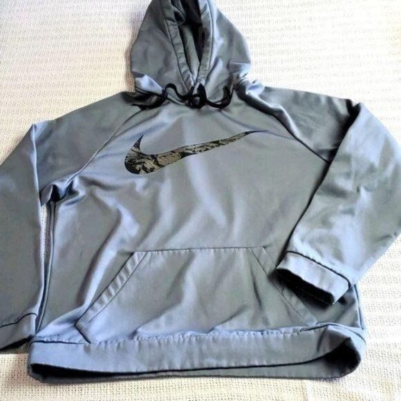 Nike Nike Swoosh Large Graphic DriFit Grey Sz. M Hoodie with Pock Size US M / EU 48-50 / 2 - 1 Thumbnail