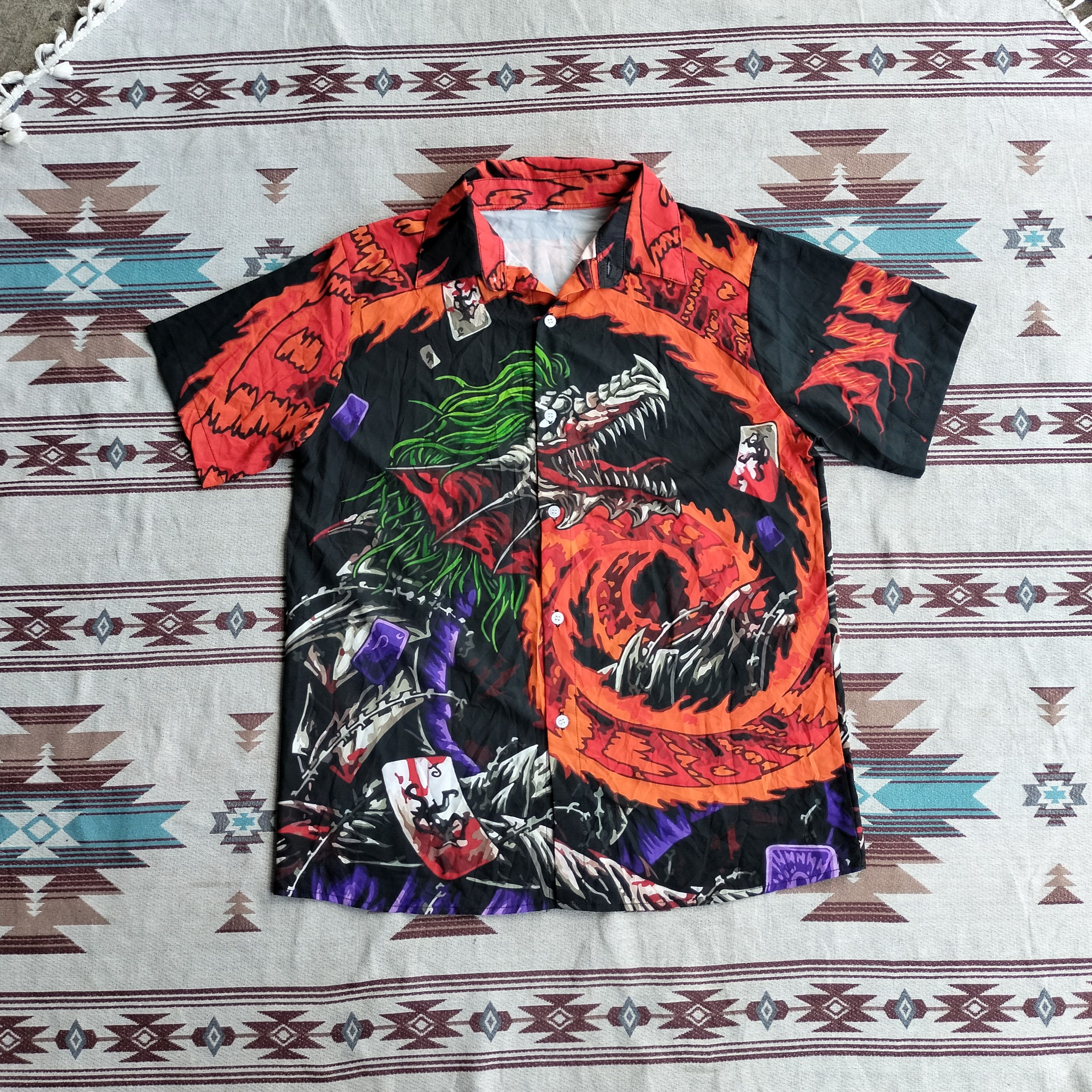 JNCO Nrez Dragon fire picture over ss shirt Size US M / EU 48-50 / 2 - 1 Thumbnail