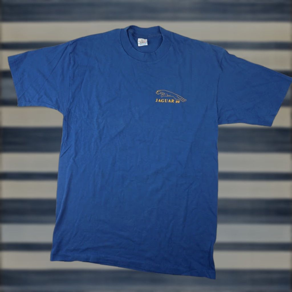 Vintage VINTAGE Jaguar x HP Graphic T Shirt Blue Large Mens 80s Size US L / EU 52-54 / 3 - 1 Thumbnail
