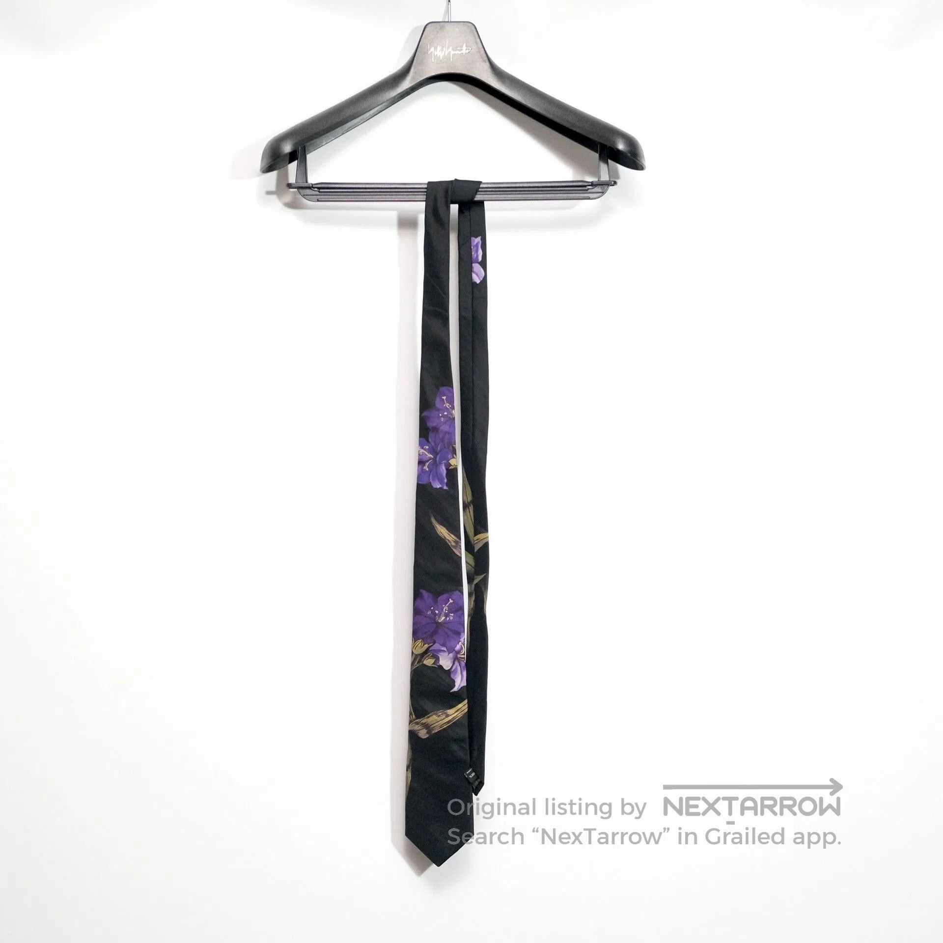 Other Yohji Yamamoto Purple Floral Silk Tie. Size ONE SIZE - 1 Thumbnail