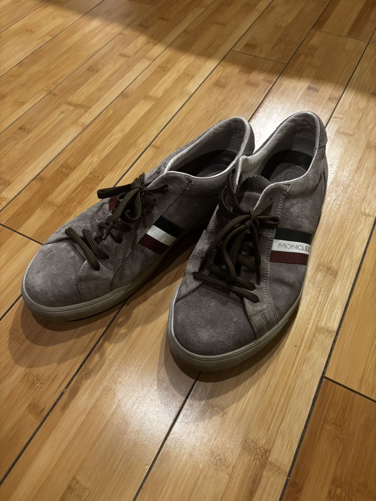 Moncler Men’s gray suede sneakers.mf0703 Size US 7 / EU 40 - 10 Thumbnail