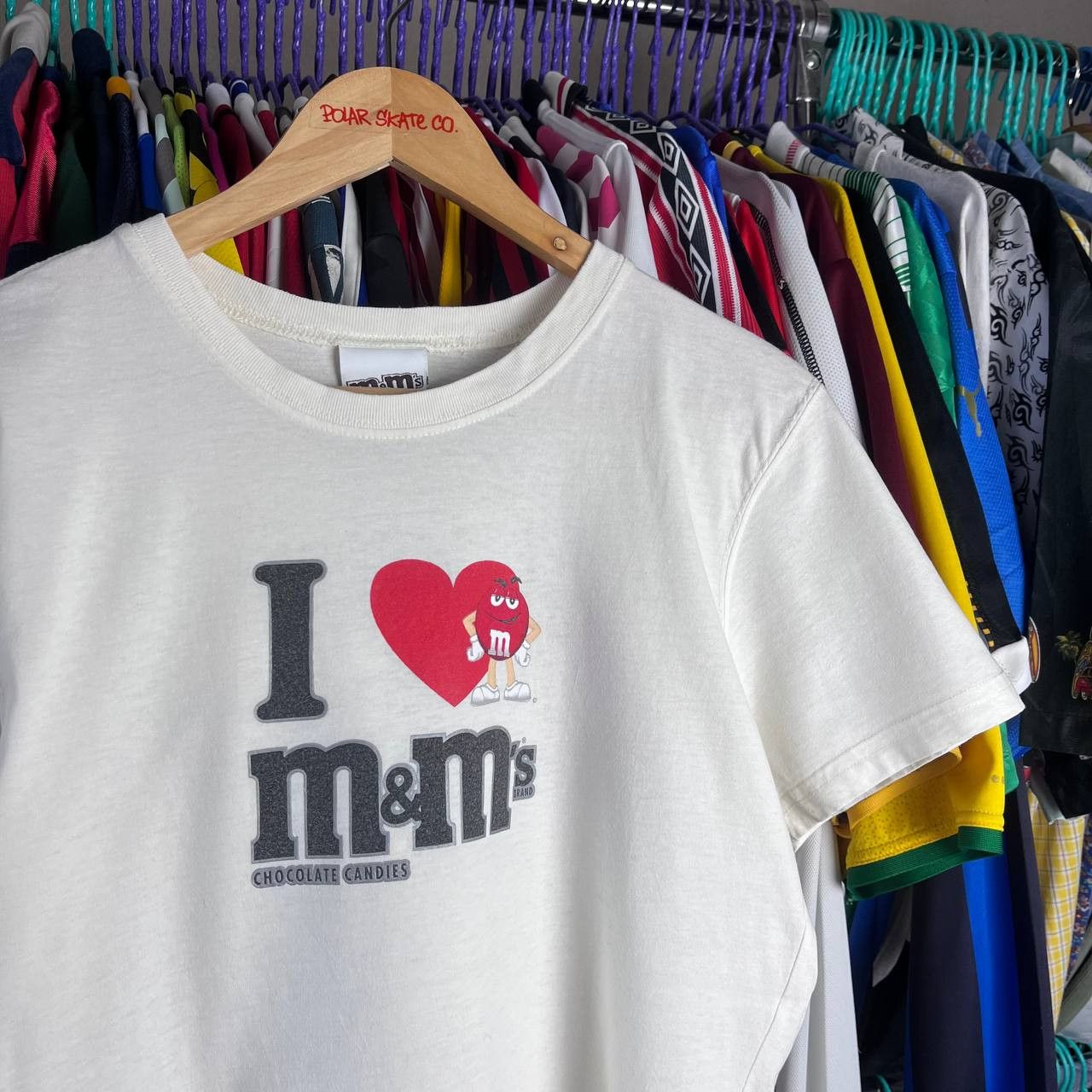 Vintage Vintage M&M`s Chocolate Big Logo Tshirt Size US S / EU 44-46 / 1 - 1 Thumbnail