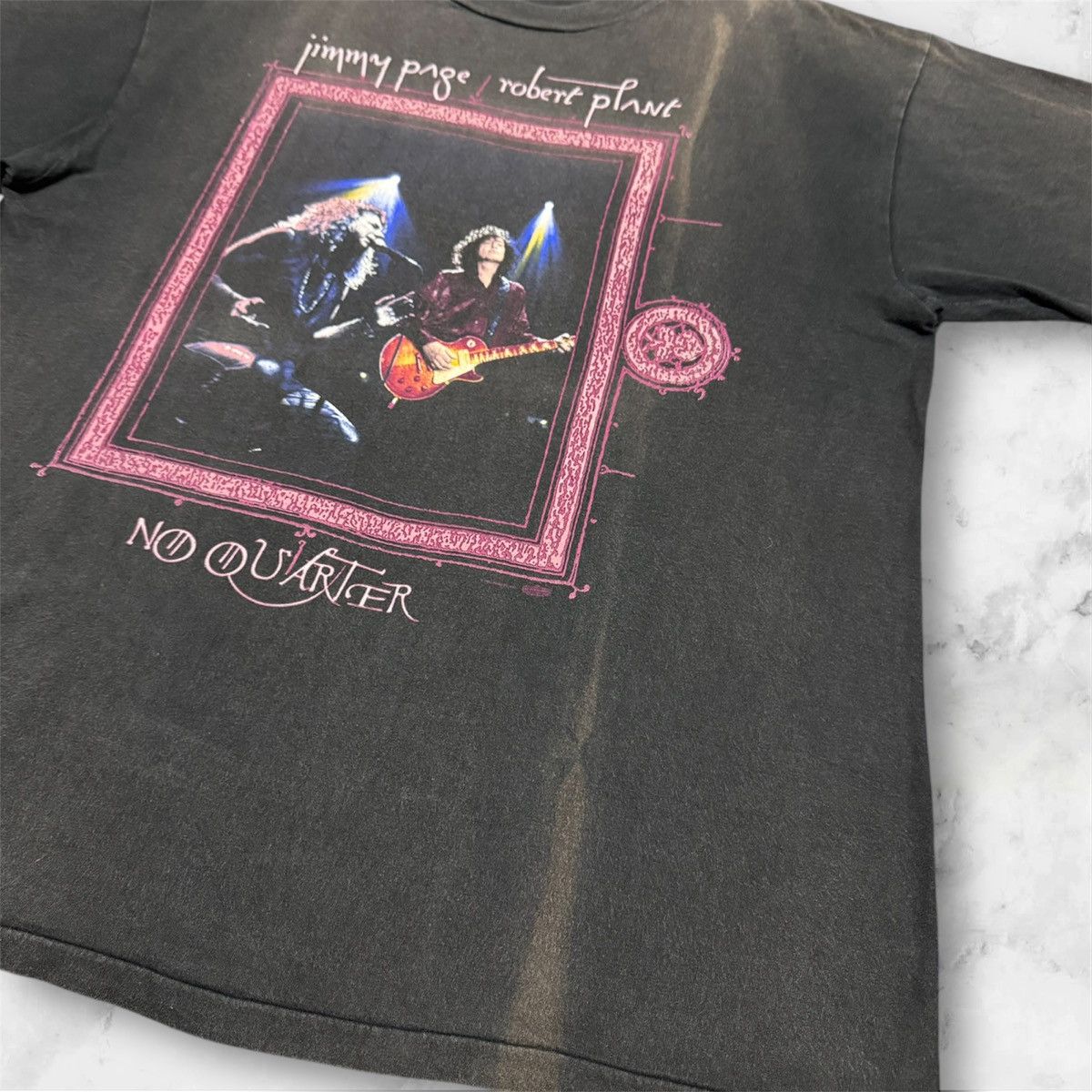 Band Tees Vintage 90s Jimmy page/Robert plant World Tour Fadeless Tees Size US L / EU 52-54 / 3 - 3 Thumbnail