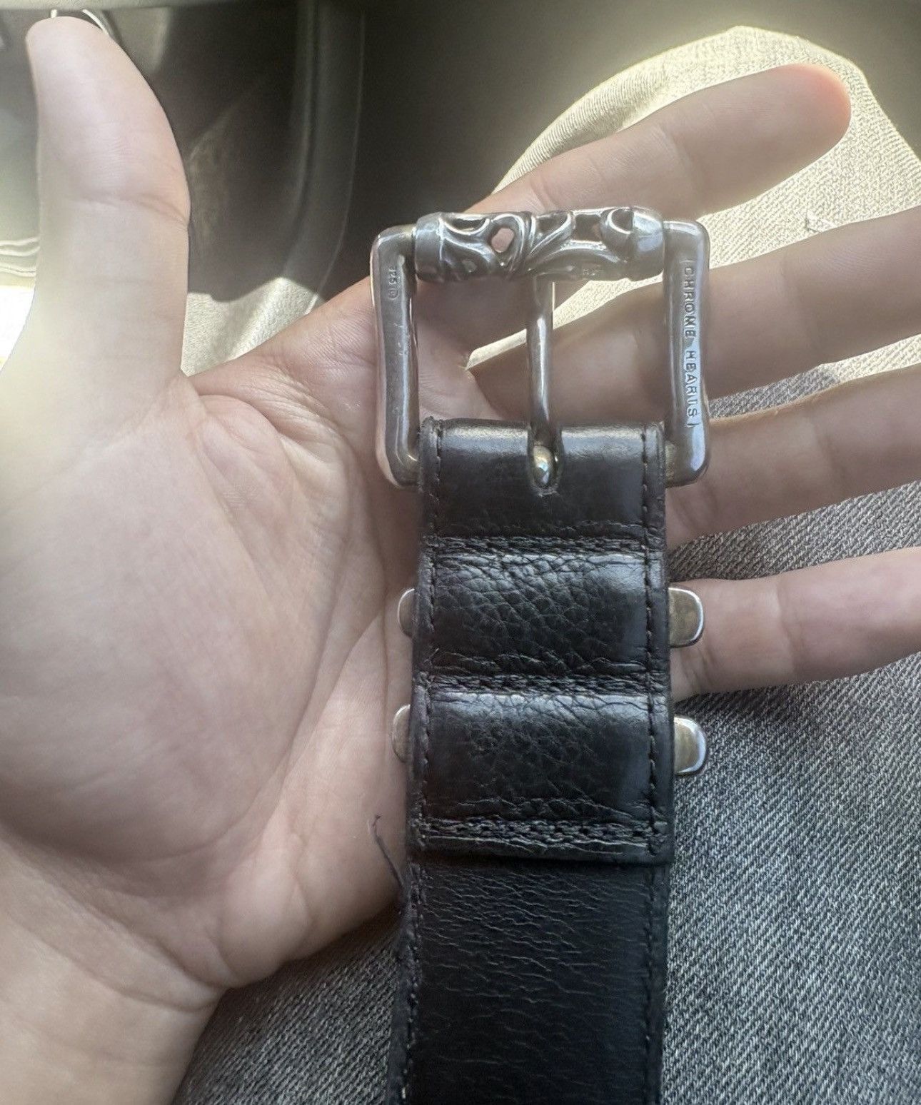 Chrome Hearts - Chrome Hearts Leather Roller Belt Size 38 - 12 Thumbnail