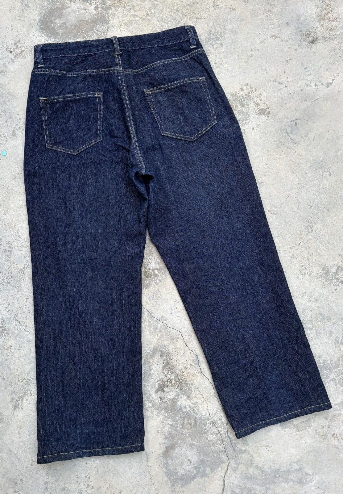 Yohji Yamamoto Vintage Baggy Jeans Japanese Studio Clip Wide Baggy Jeans Size US 31 - 4 Thumbnail