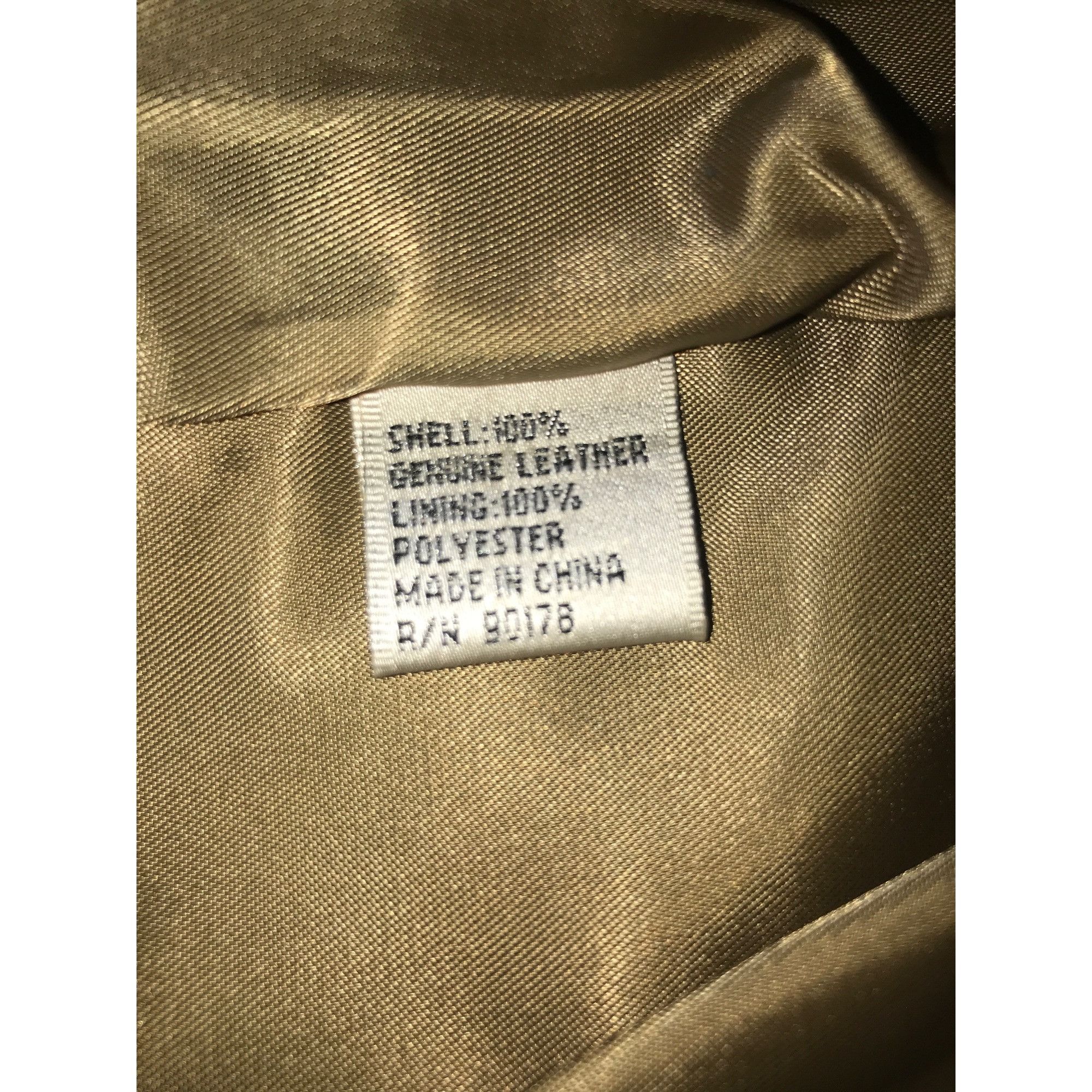 Vintage Yvonne le Marie Women's Metallic Olive Leather Jacket Size L / US 10 / IT 46 - 8 Thumbnail