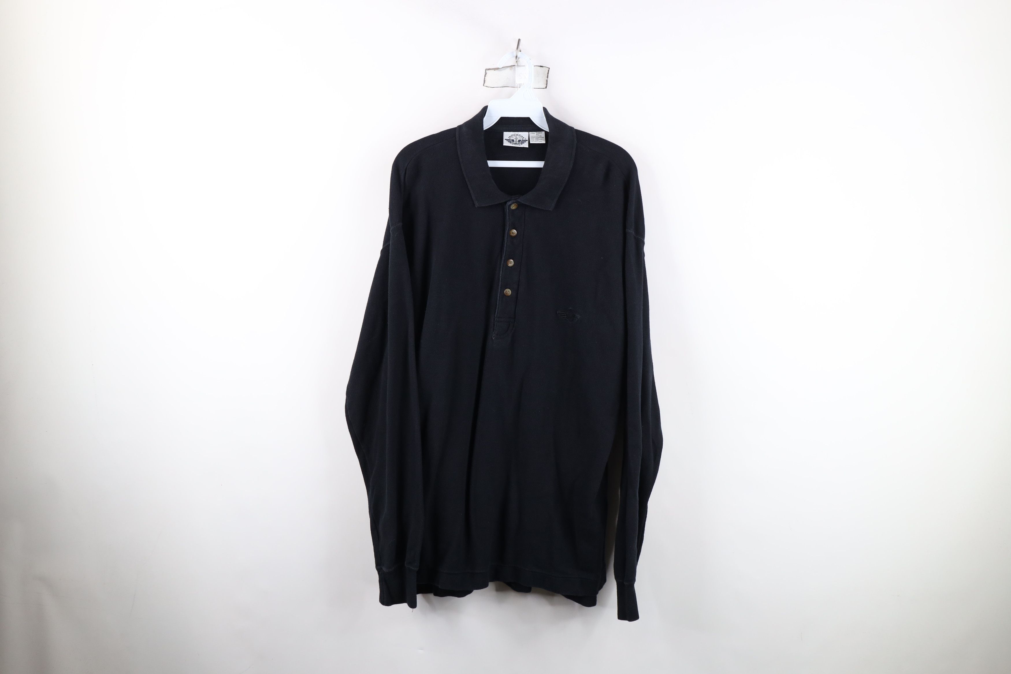 Dockers Vintage 90s Dockers Levis Heavyweight Long Sleeve Rugby Polo Size US XL / EU 56 / 4 - 1 Thumbnail