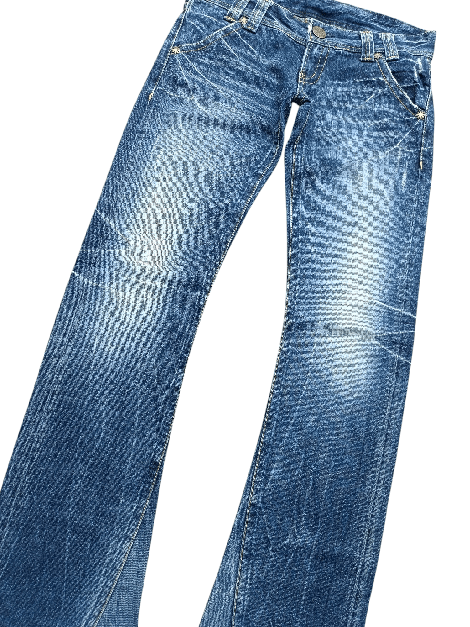Japanese Brand Japanese Brand Bogart Vulga Whiskers Flare Jeans Size US 32 / EU 48 - 7 Thumbnail