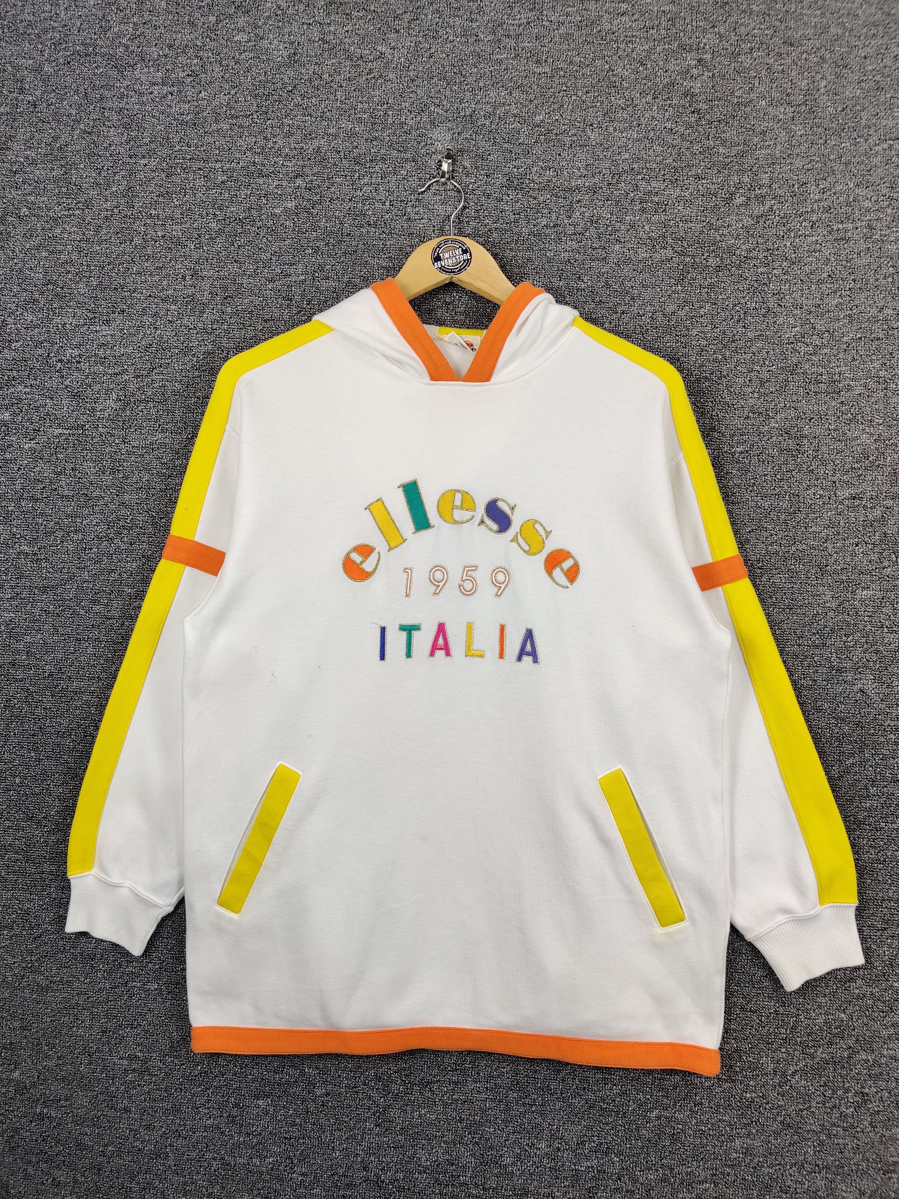 Ellesse Vintage Ellesse Pullover Sweatshirt Hoodie Size US L / EU 52-54 / 3 - 1 Thumbnail