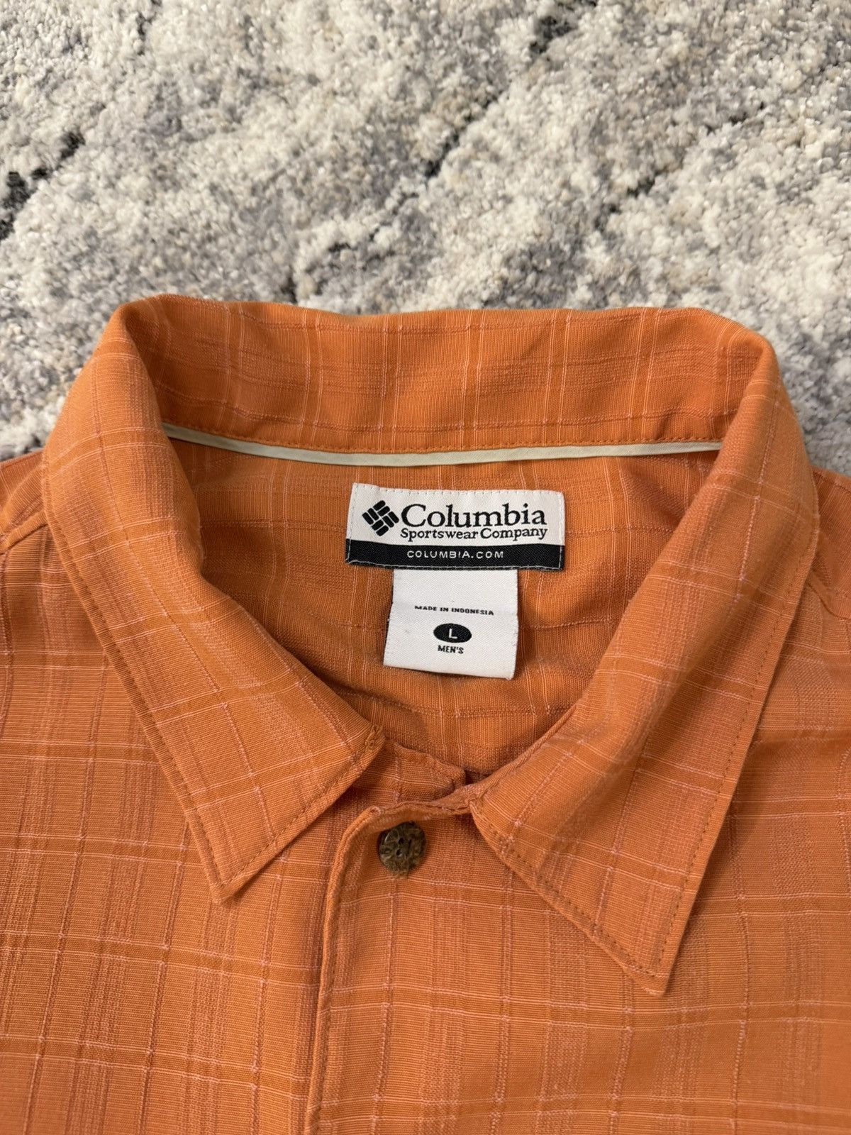 Columbia Columbia Orange Short Sleeve Button Up Shirt Size US L / EU 52-54 / 3 - 3 Thumbnail