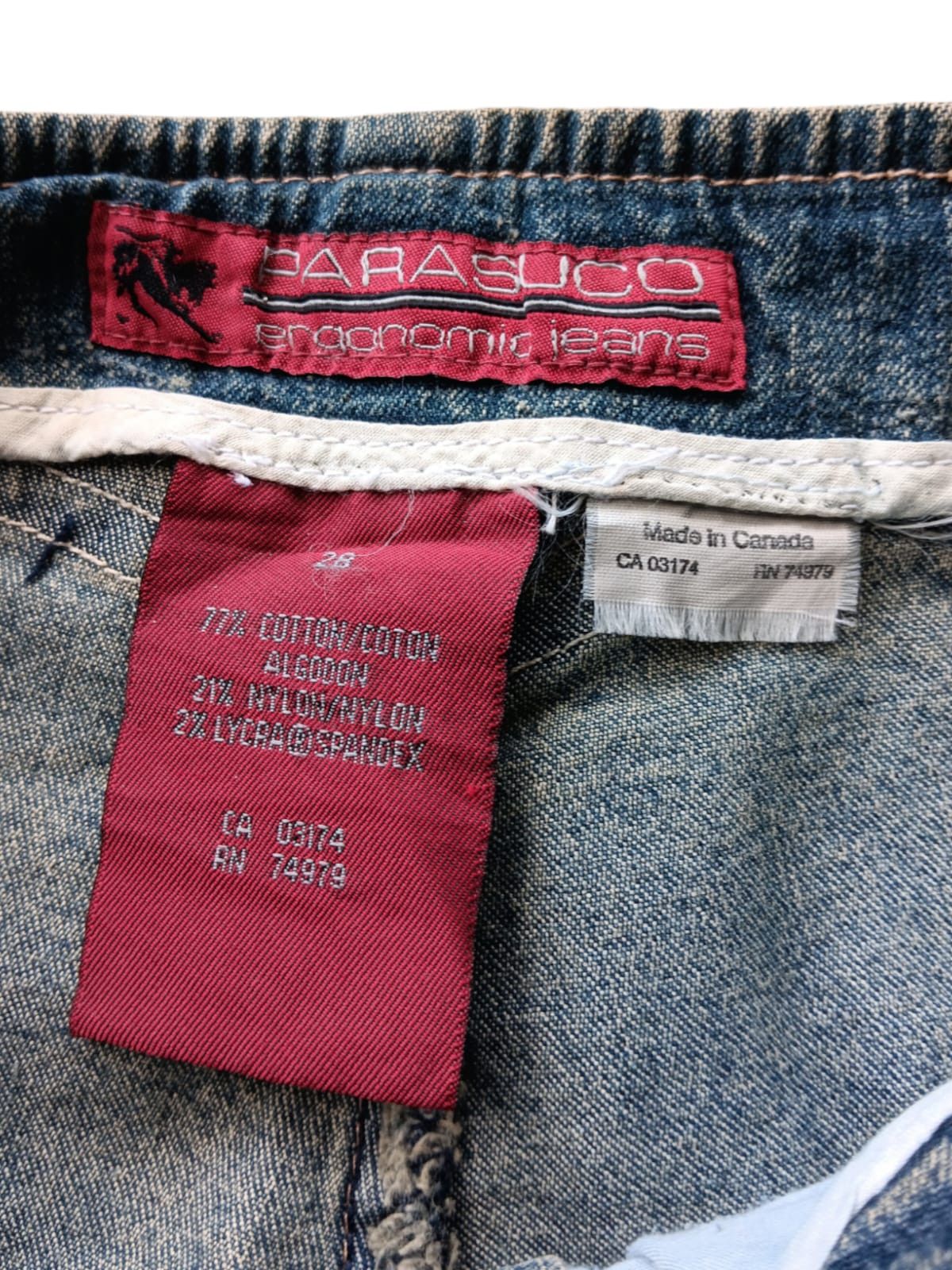 Parasuco 🤤RARE🤤paracuso leather patch super flared jeans | unisex Size US 30 / EU 46 - 5 Thumbnail