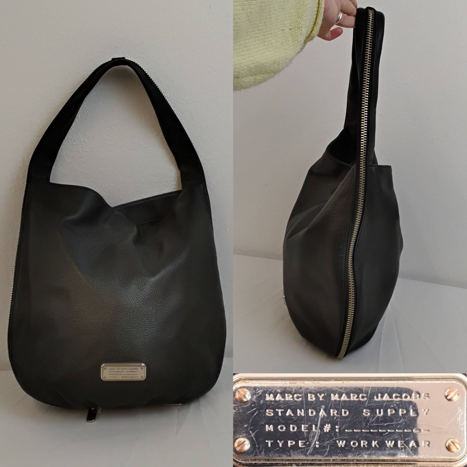 Marc Jacobs Standard Supply Shoulder Bag Black Leather