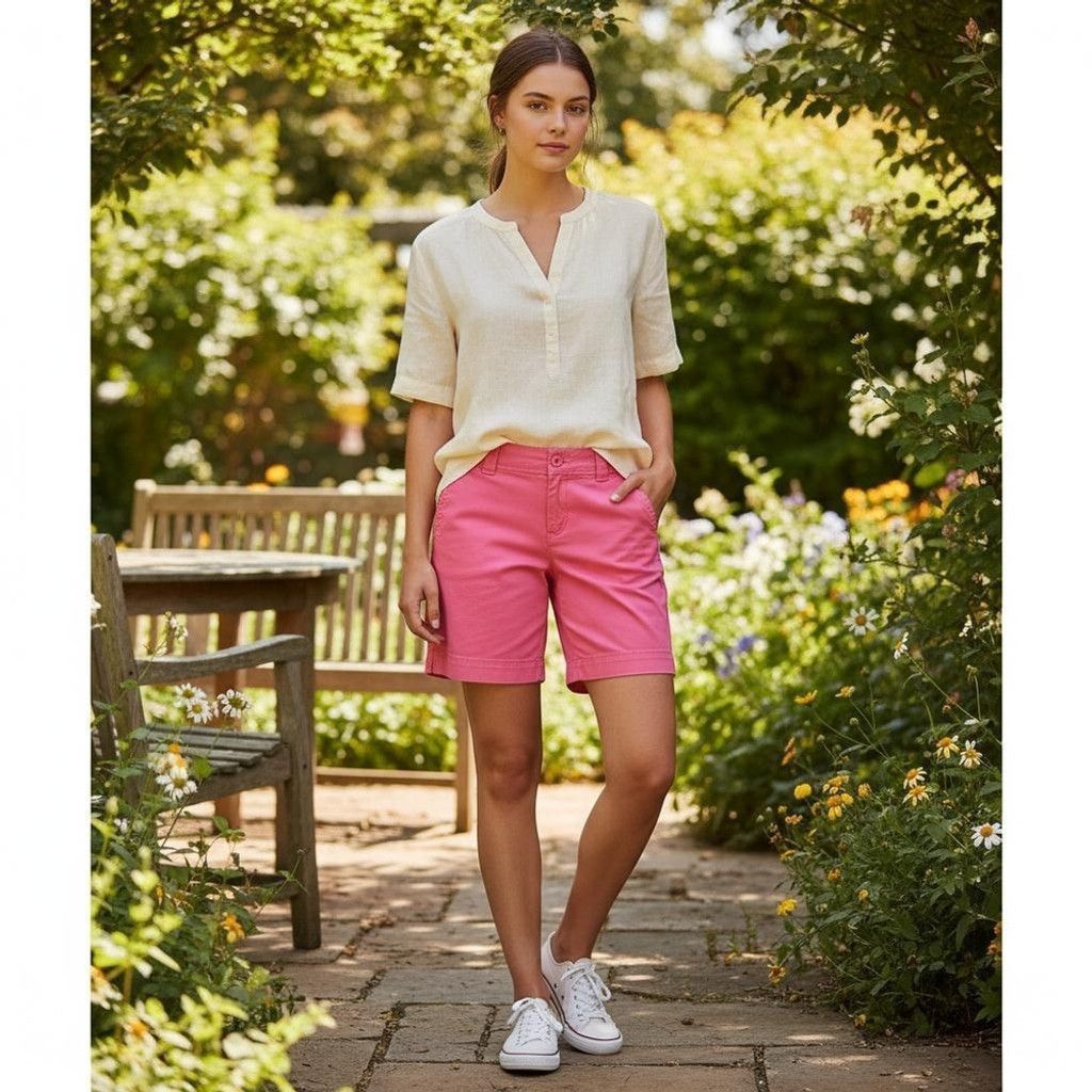 Lilly Pulitzer Lilly Pulitzer Pink Chino Shorts Size 0 Size 25" / US 0 / IT 36 - 1 Thumbnail