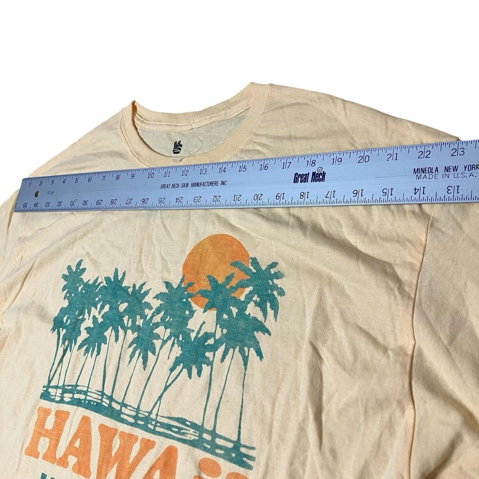 Junk Food Junk Food T-Shirt Mens L Yellow Hawaii Tropical Palm Trees Size US L / EU 52-54 / 3 - 6 Thumbnail