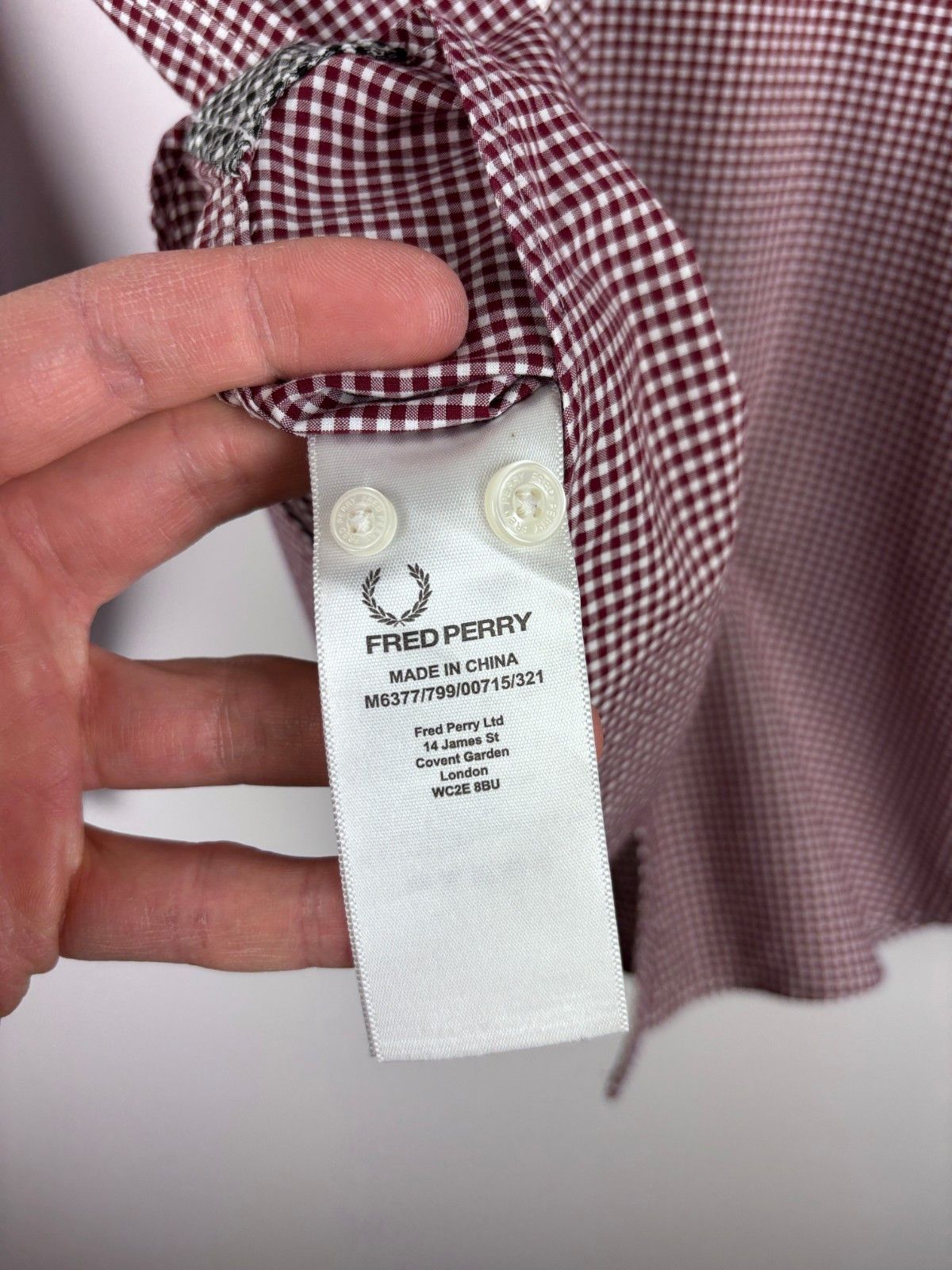 Fred Perry Fred Perry Gingham Button Up Shirt Check Red White Size S Size US S / EU 44-46 / 1 - 8 Thumbnail