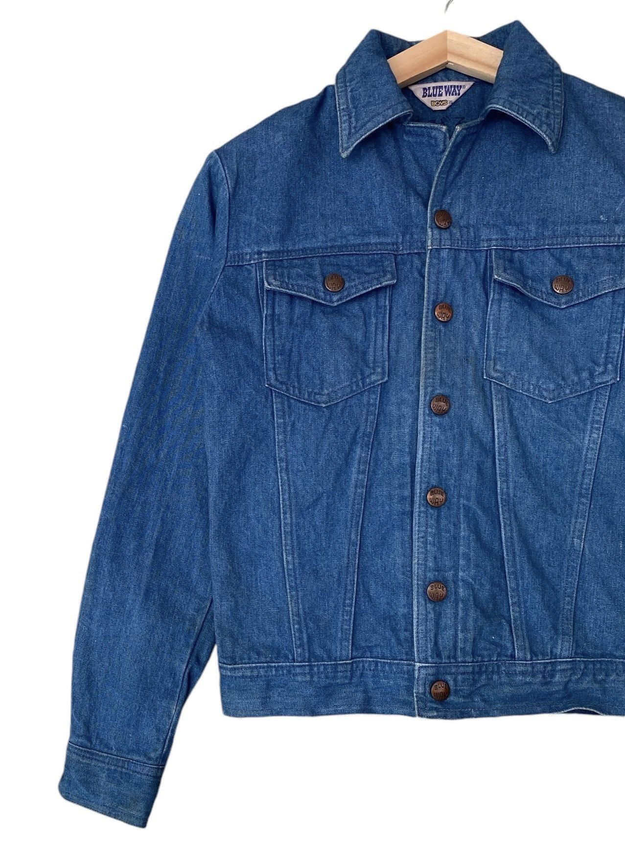Vintage Vintage BLUE WAY Boys Denim Jacket Button Size US XXS / EU 40 - 3 Thumbnail