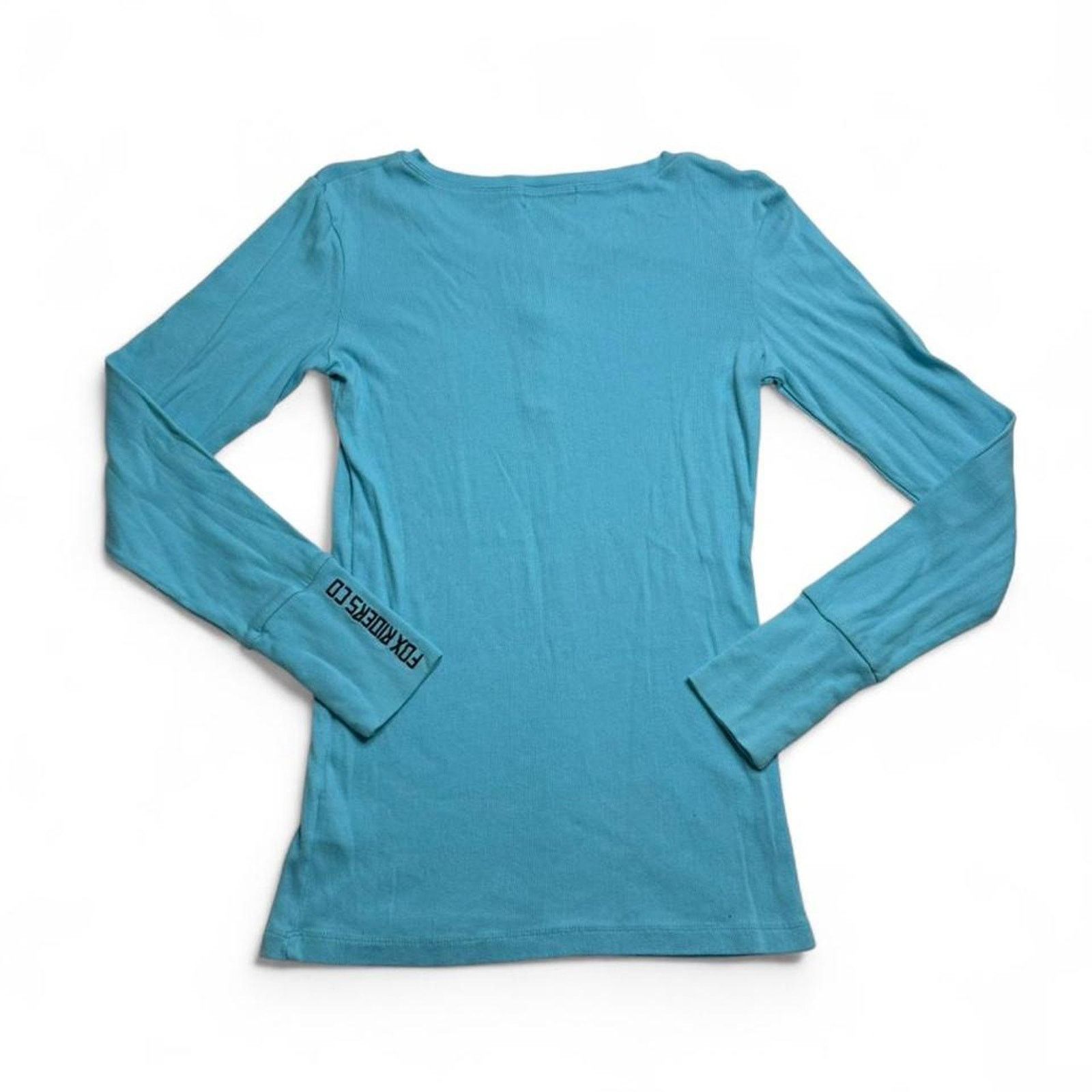 Fox Racing Fox Racing Blue Henley 100%Cotton Fox Riders Co Top Size L Size L / US 10 / IT 46 - 6 Thumbnail