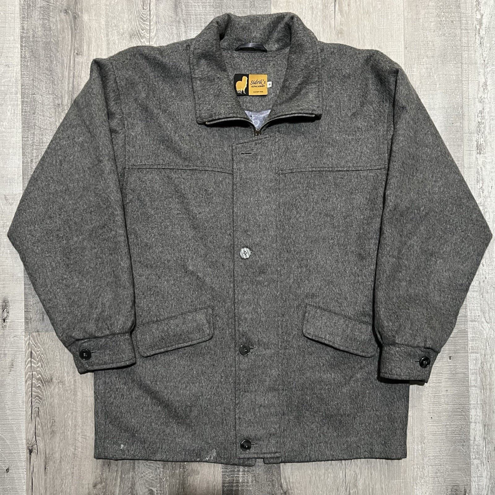 Other Sidriks Baby Alpaca Fuzzy Wool Full Zip Peruvian Overcoat Size US M / EU 48-50 / 2 - 1 Thumbnail
