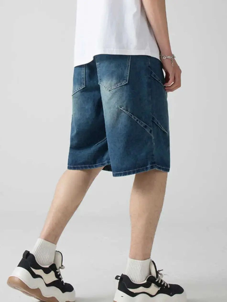 Japanese Brand Loose washed gradient denim shorts Size US 30 / EU 46 - 3 Thumbnail