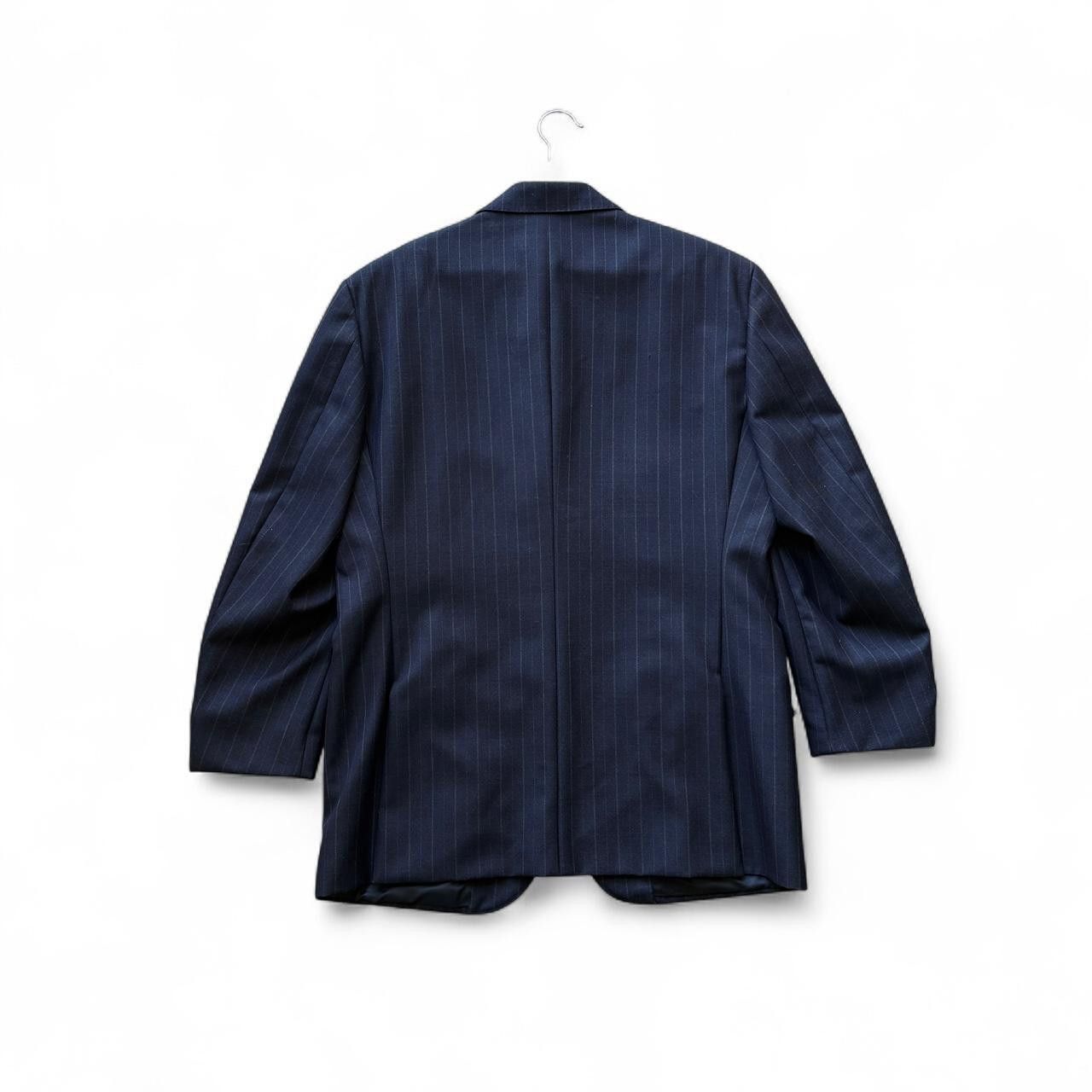 Polo Ralph Lauren 90s Polo Ralph Lauren navy wool pinstripe blazer 42S Italy Size 42S - 3 Thumbnail