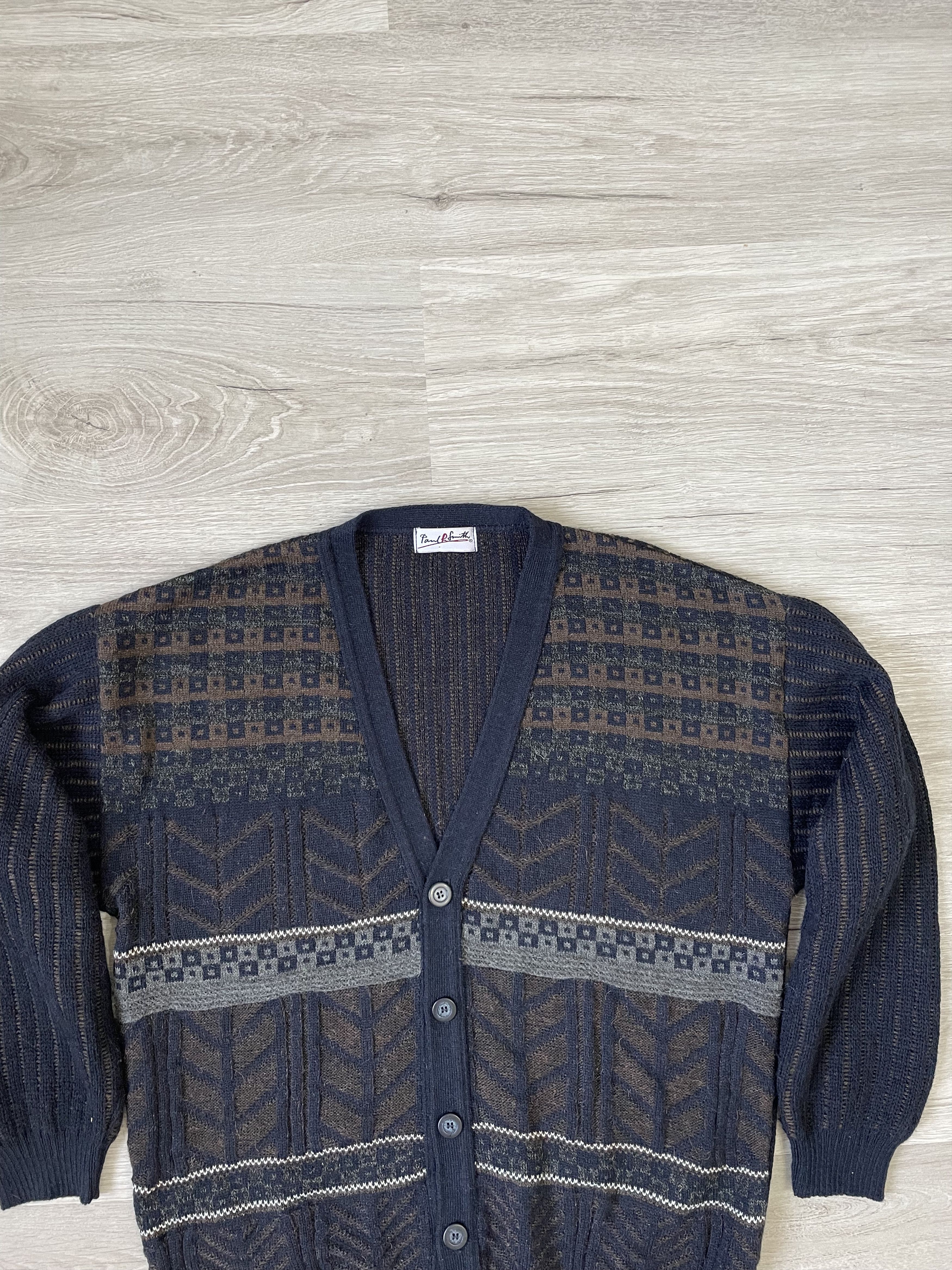 Paul Smith × Vintage MENS CASUAL RARE CARDIGAN PAUL SMITH Size US L / EU 52-54 / 3 - 3 Thumbnail