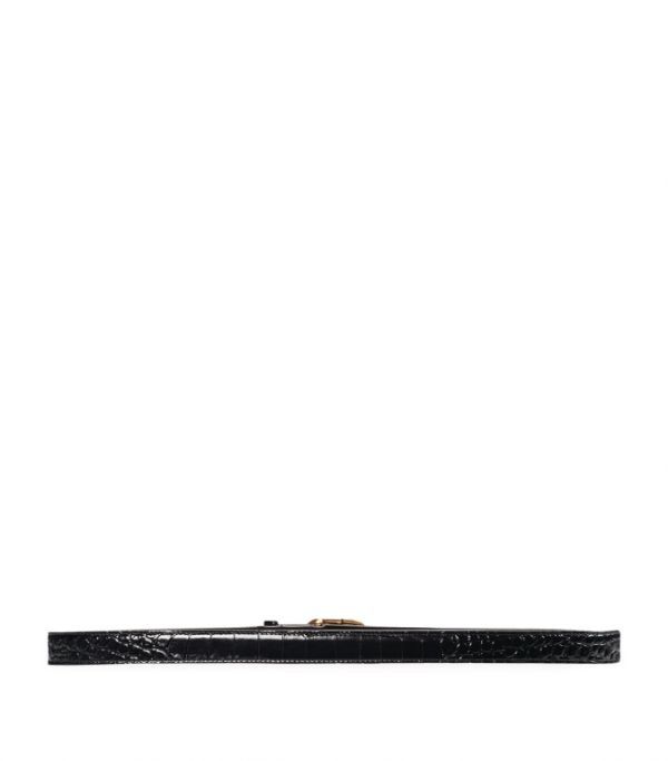 Balenciaga o1mt1gz0824 Size: 85 / BB Extra Thin Belt in Black Size ONE SIZE - 2 Thumbnail