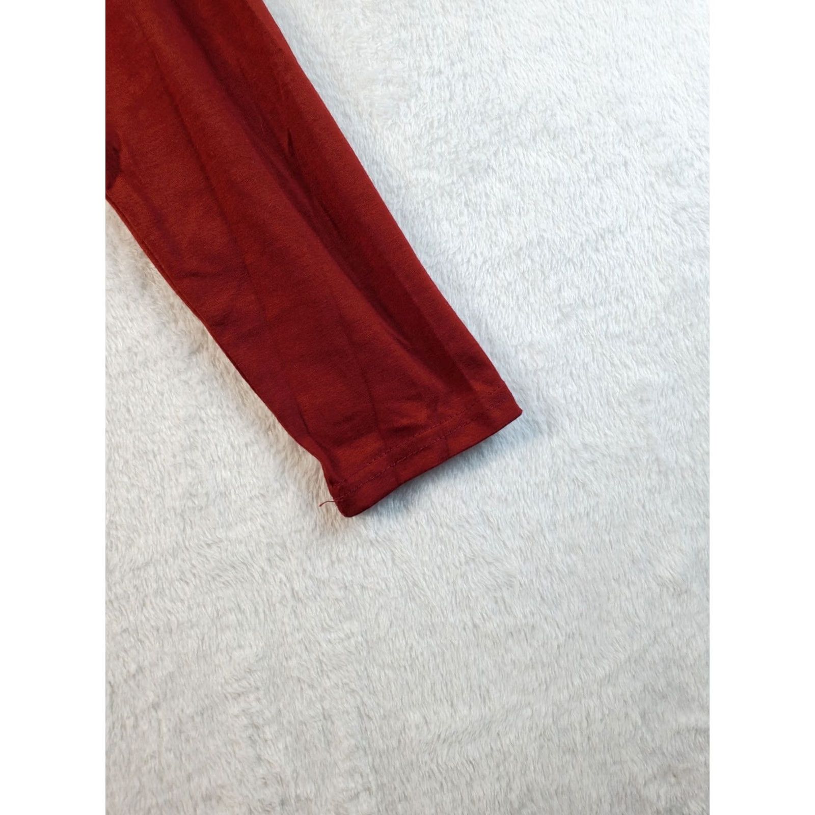 Alife Halife T Shirt Dress Womens Size M Red Polyester Round Neck Button Dress Short Sleeve/ Casual Women’s Shirt Dress Size M / US 6-8 / IT 42-44 - 5 Thumbnail