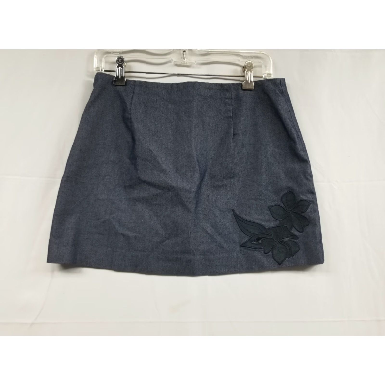 Express Express Skirt Women 7-8 Blue Denim Short Straight Pencil Slit High Rise Cotton Fabric Regular Size 28" / US 6 / IT 42 - 2 Thumbnail