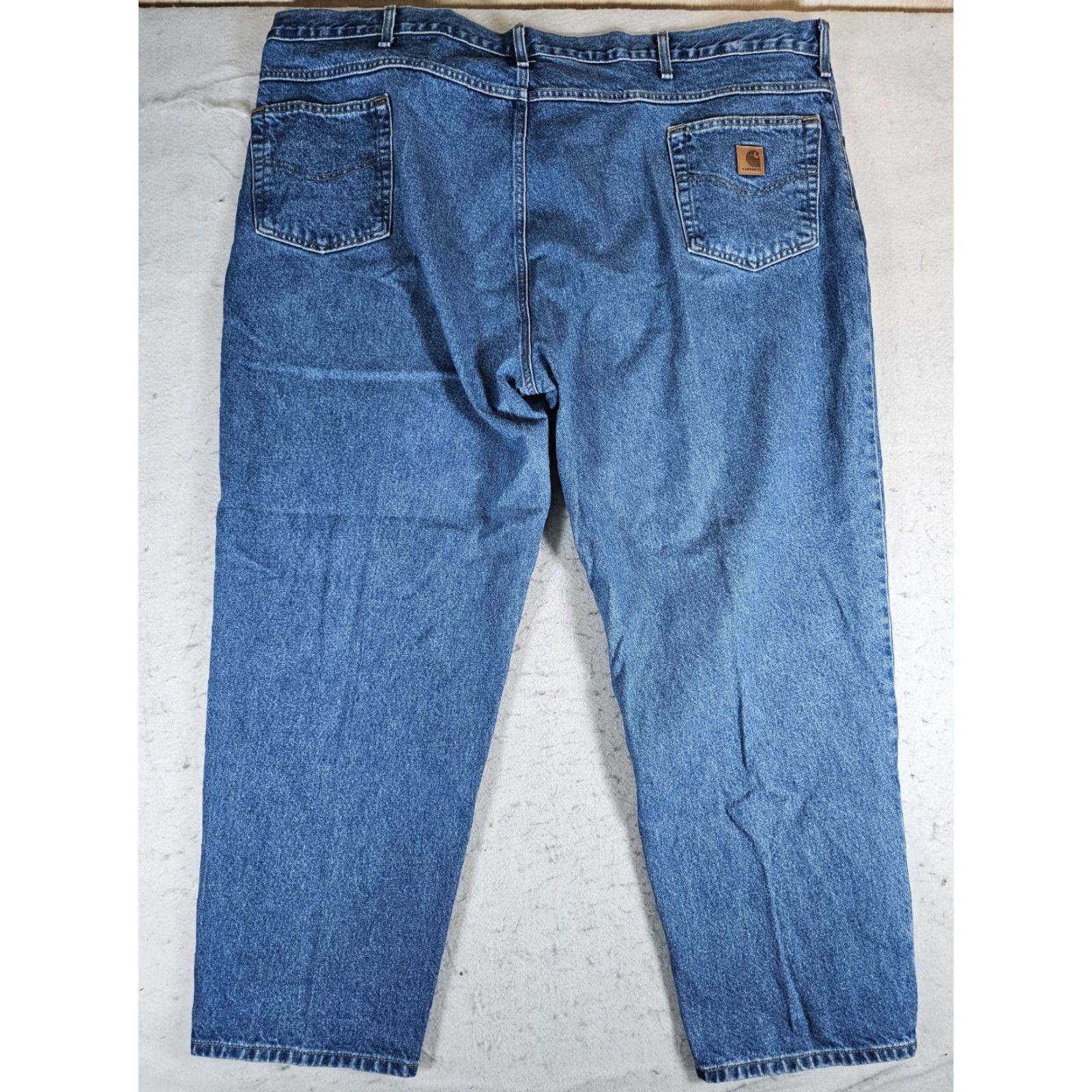 Carhartt Carhartt Jeans Blue Denim B17 DST Relaxed Fit Tapered Leg Workwear Mens 50x30 Size US 34 / EU 50 - 4 Thumbnail