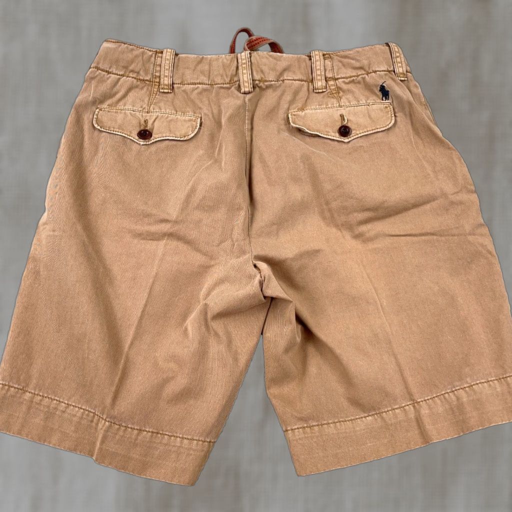 Polo Ralph Lauren VINTAGE Polo Ralph Lauren Chino Shorts Mens 34 Brown Twill Flat Front Pockets 10" Inseam Fade Wash Casual Regular Modern Size US S / EU 44-46 / 1 - 1 Thumbnail