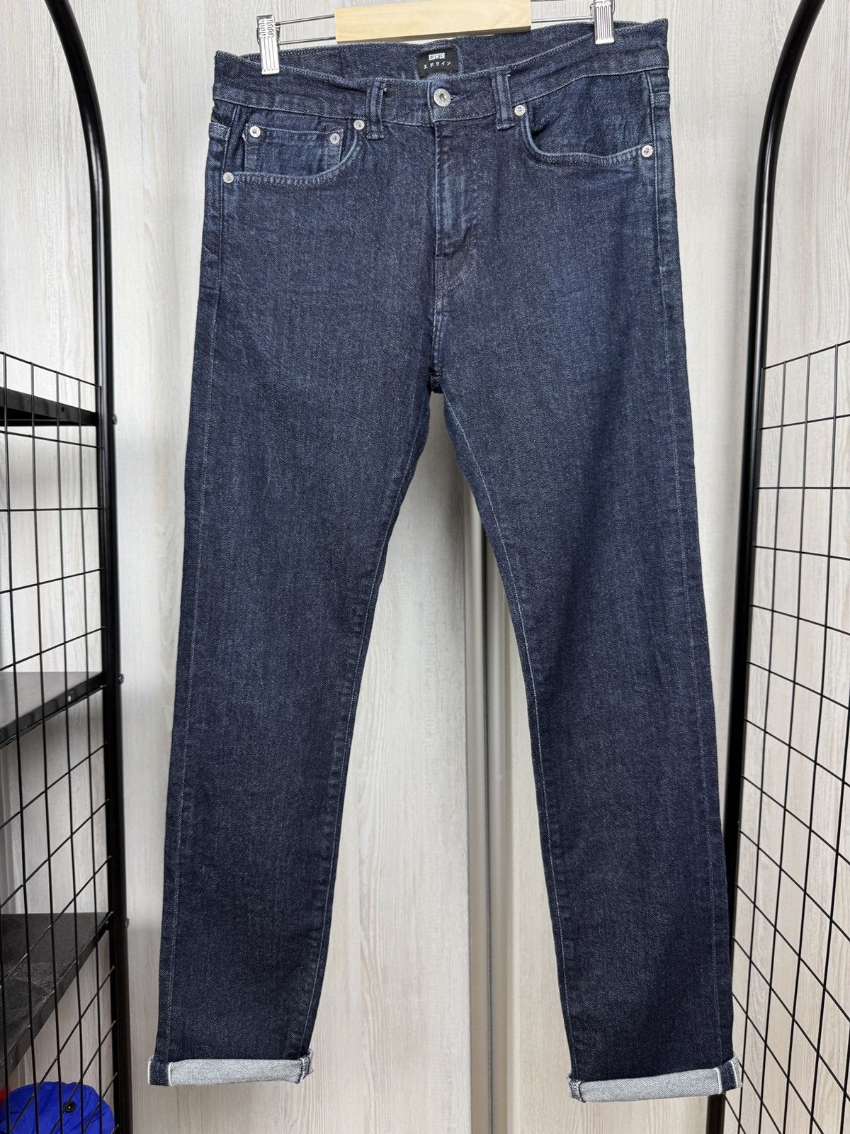 Edwin Edwin ED-80 Slim Tapered Navy blue selvedge denim jeans Size US 32 / EU 48 - 1 Thumbnail